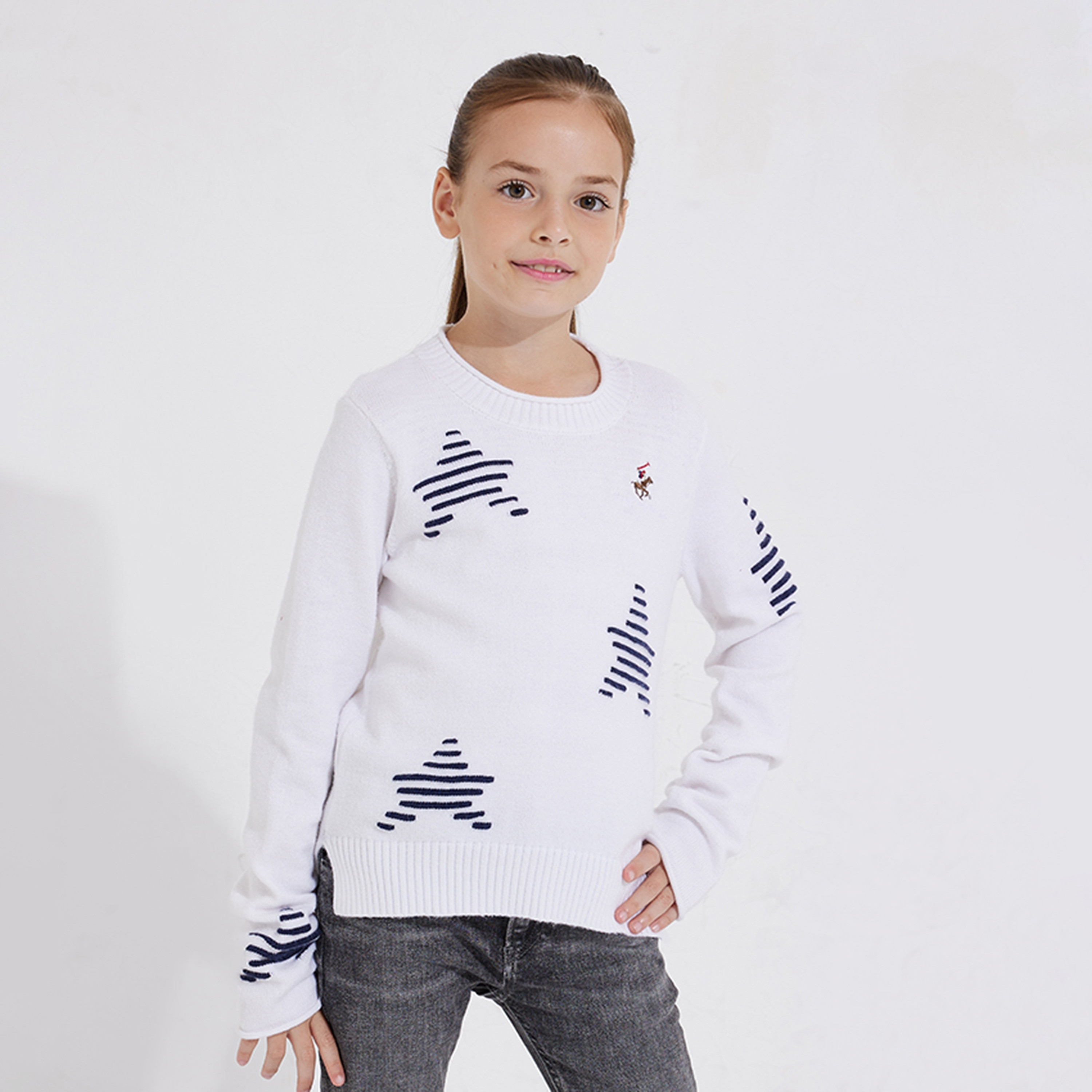 كنزة ويش أبون إيه ستار برقبة دائرية من بيفرلي هيلز بولو كلوب-girls-clothing-jumpersandcardigans-image-5