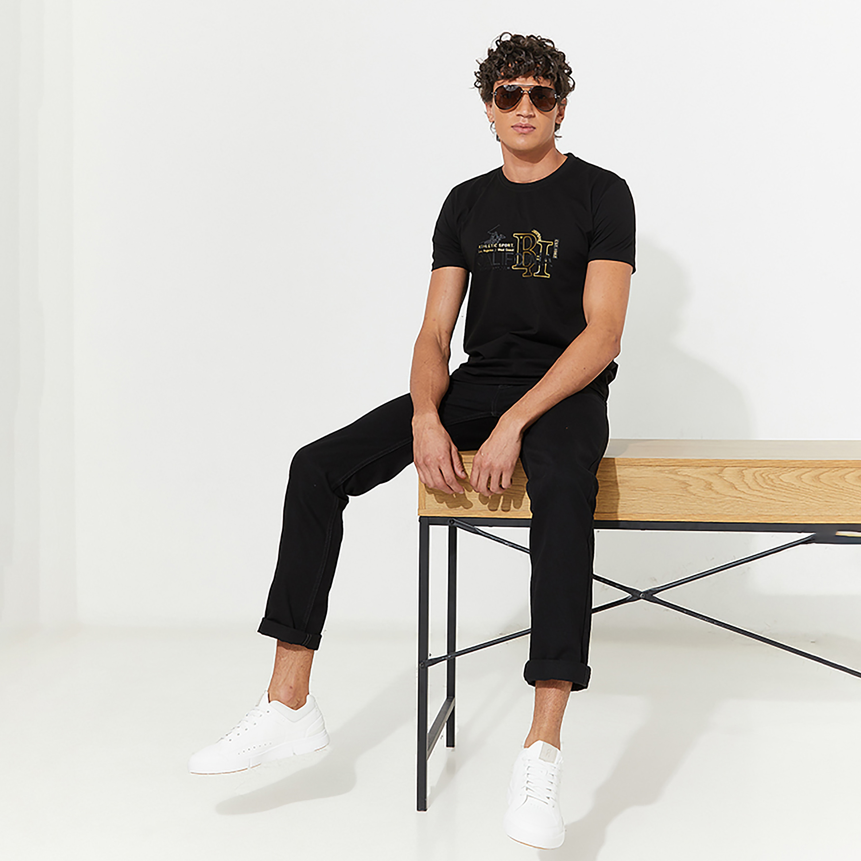 Beverly Hills Polo Club Printed Crew Neck Short Sleeves T-Shirt-men-clothing-tshirtsandpolos-tshirts-image-2