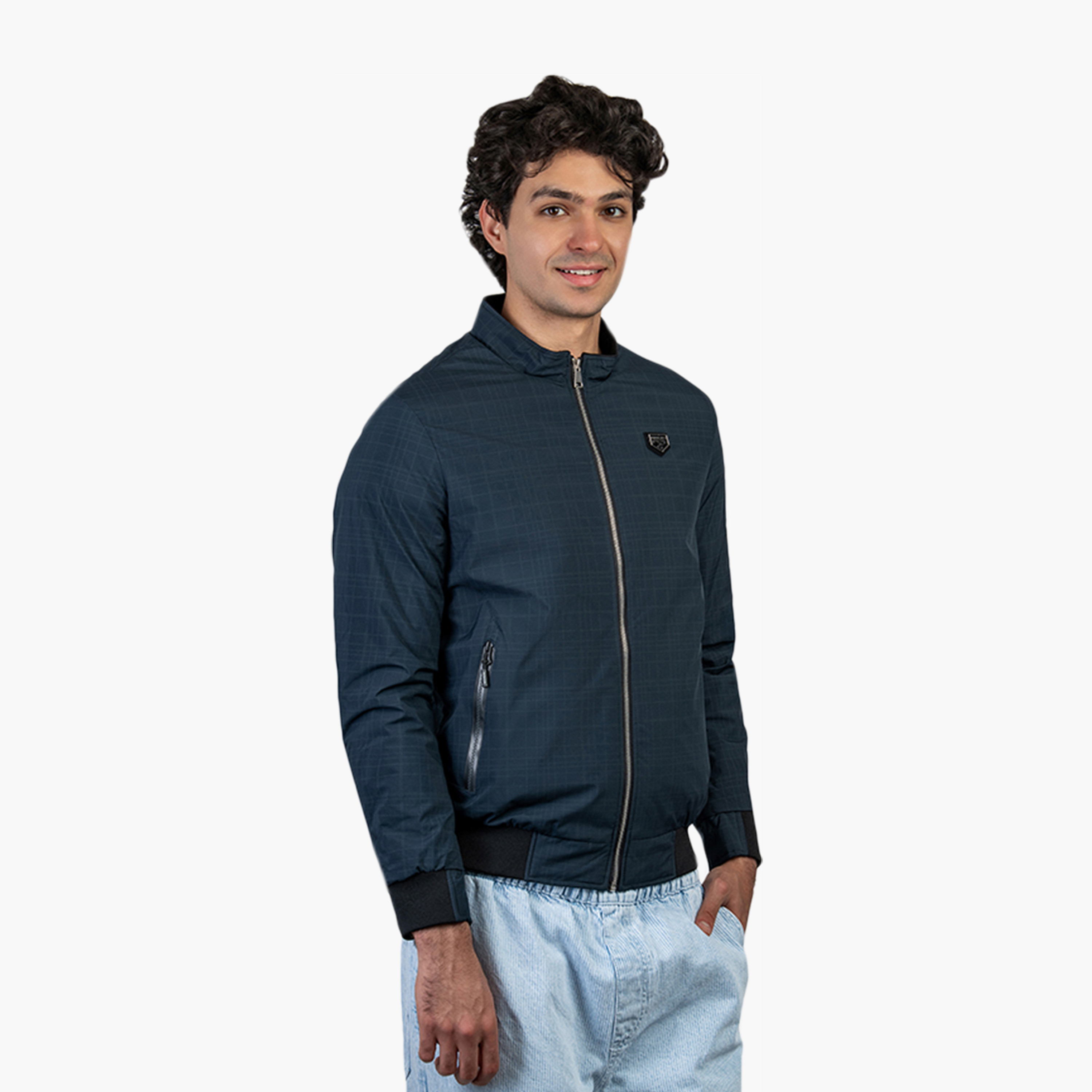 جاكيت بومبر رجالي كاروهات برقبة عالية وأكمام طويلة بيفرلي هيلز بولو كلوب-men-clothing-jacketsandblazers-jackets-image-3