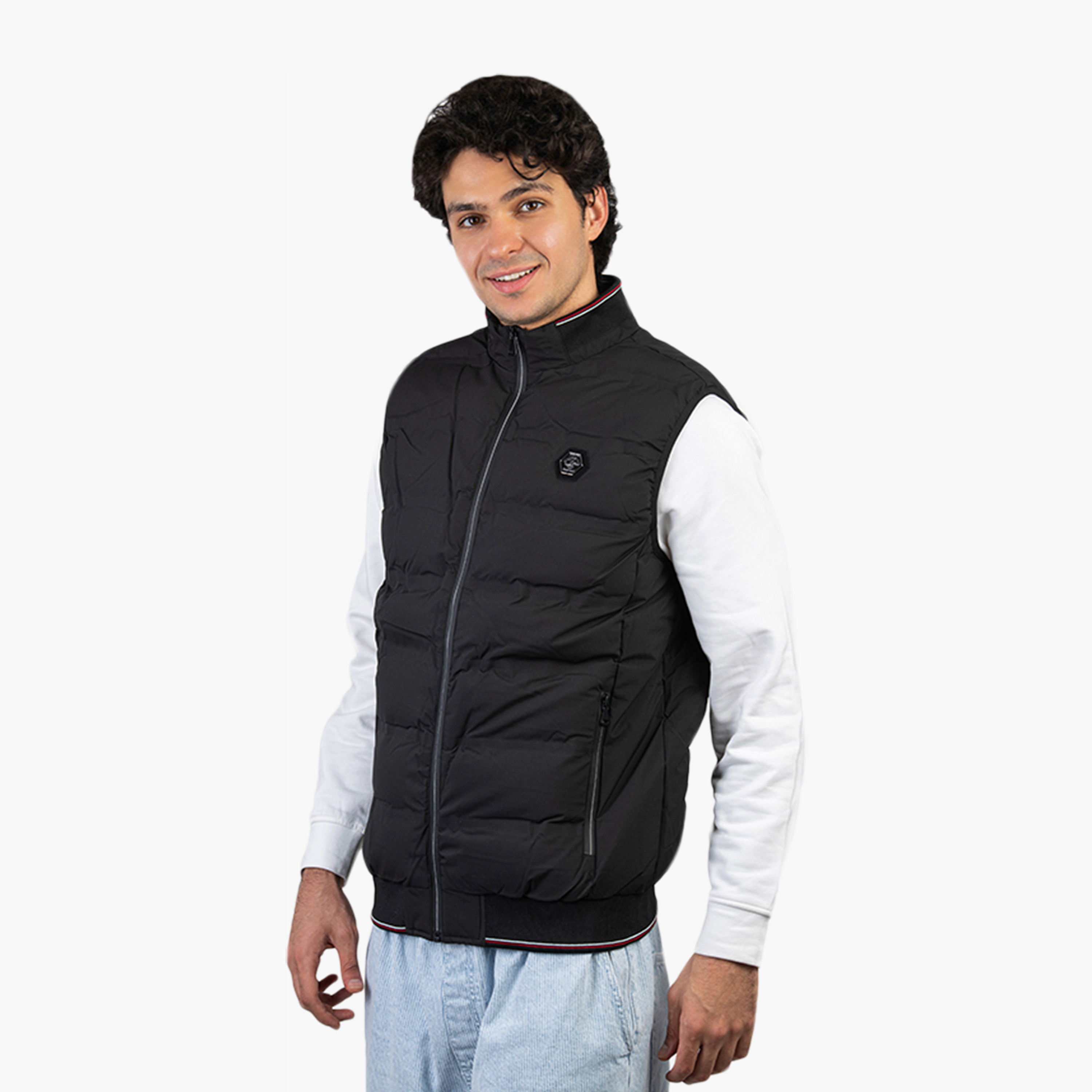 Beverly Hills Polo Club Plain High Neck Sleeveless Men's Gilet Jacket-men-clothing-jacketsandblazers-jackets-image-2