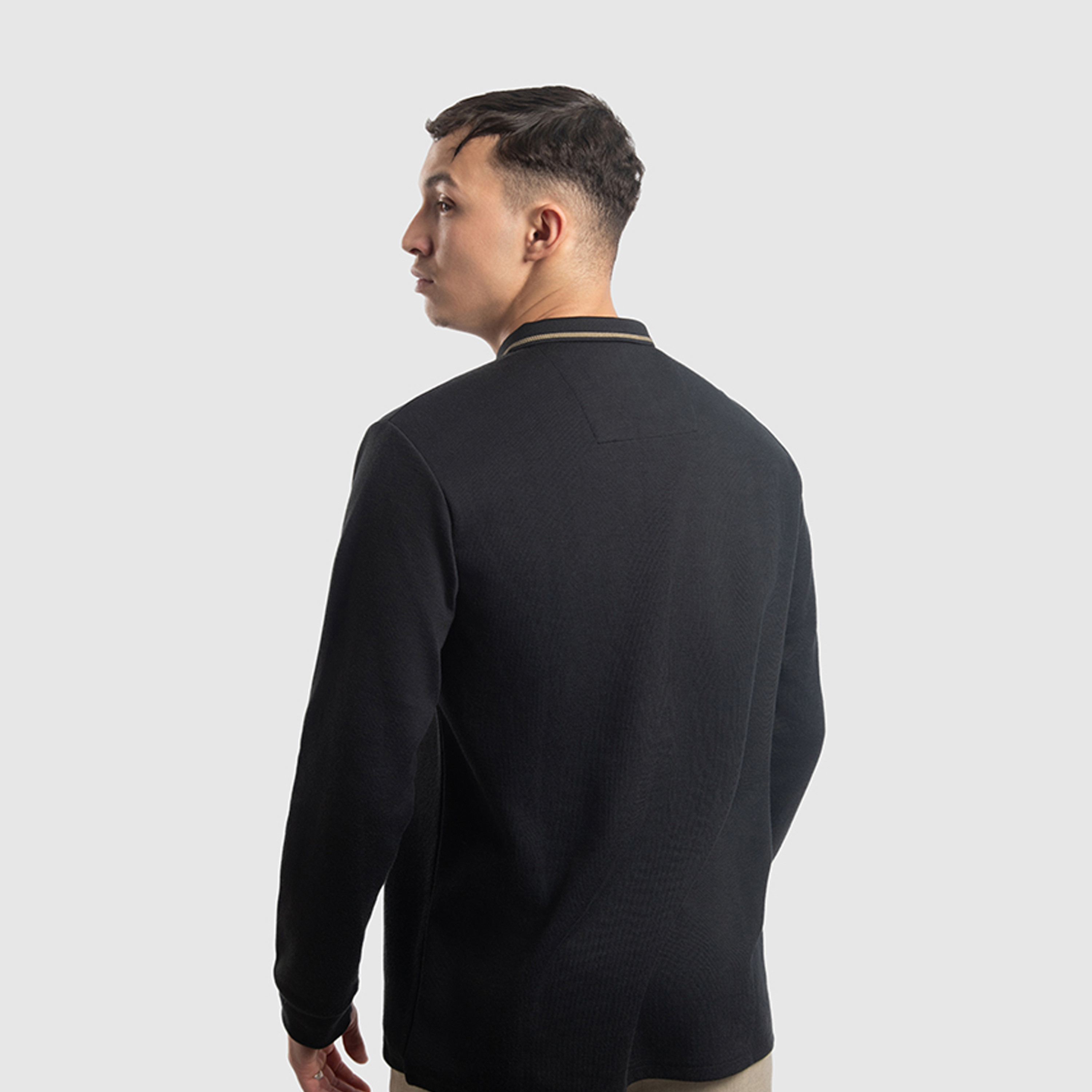 Beverly Hills Polo Club Men's Long-Sleeves Polo T-Shirt with Half Zipper Closure-men-clothing-tshirtsandpolos-polos-image-2