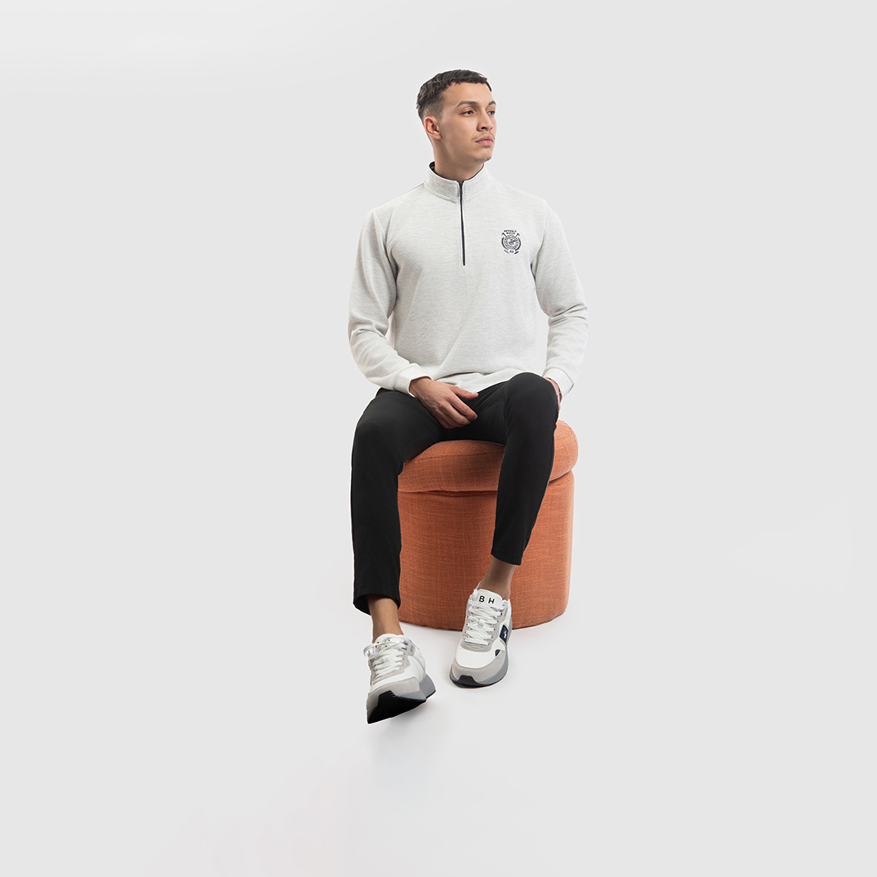 بيفرلي هيلز كلوب-  تي شيرت للرجال بياقة عالية وأكمام طويلة مع إغلاق بنصف سحاب-men-clothing-tshirtsandpolos-tshirts-image-4