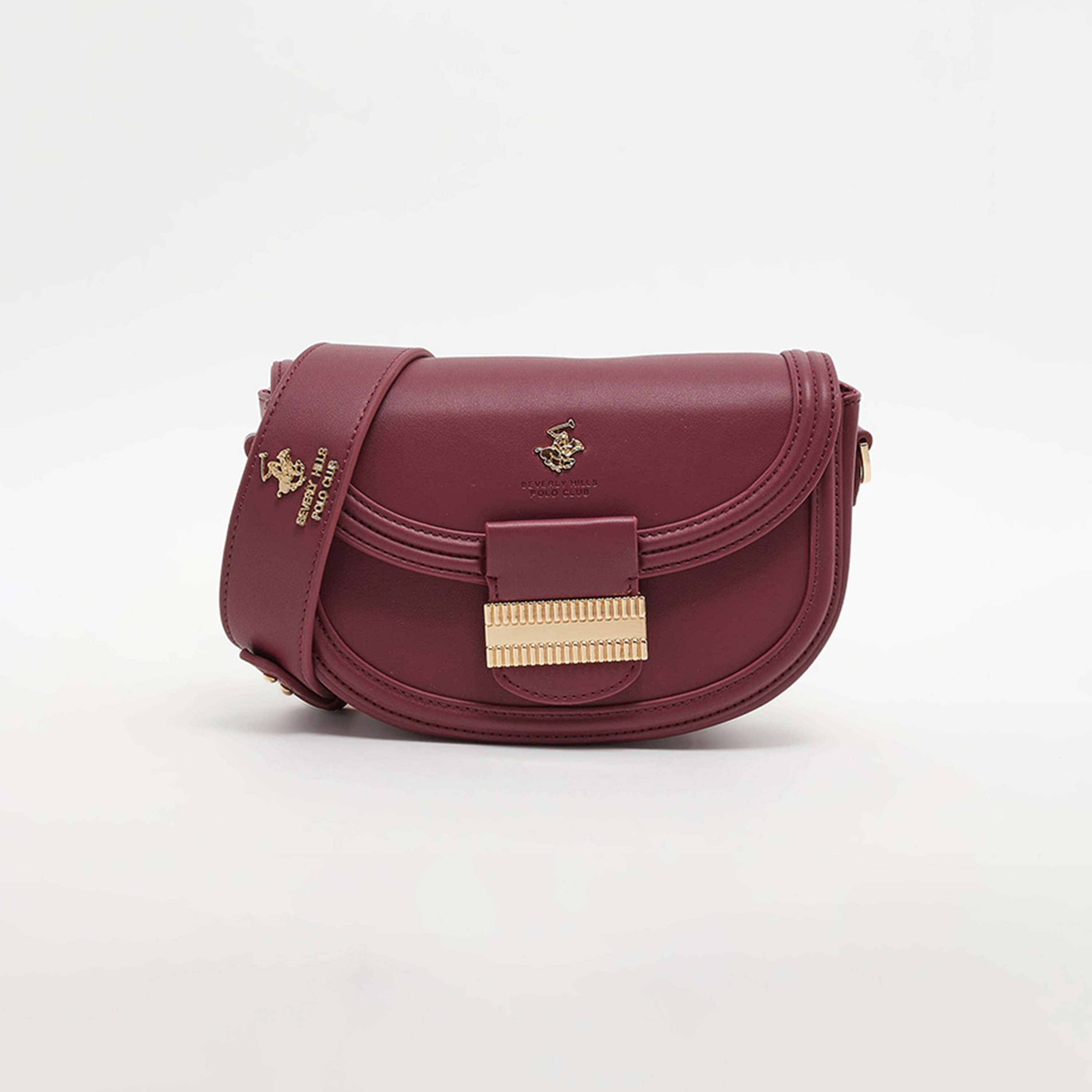 Beverly hills polo red and brown high quality hand bag