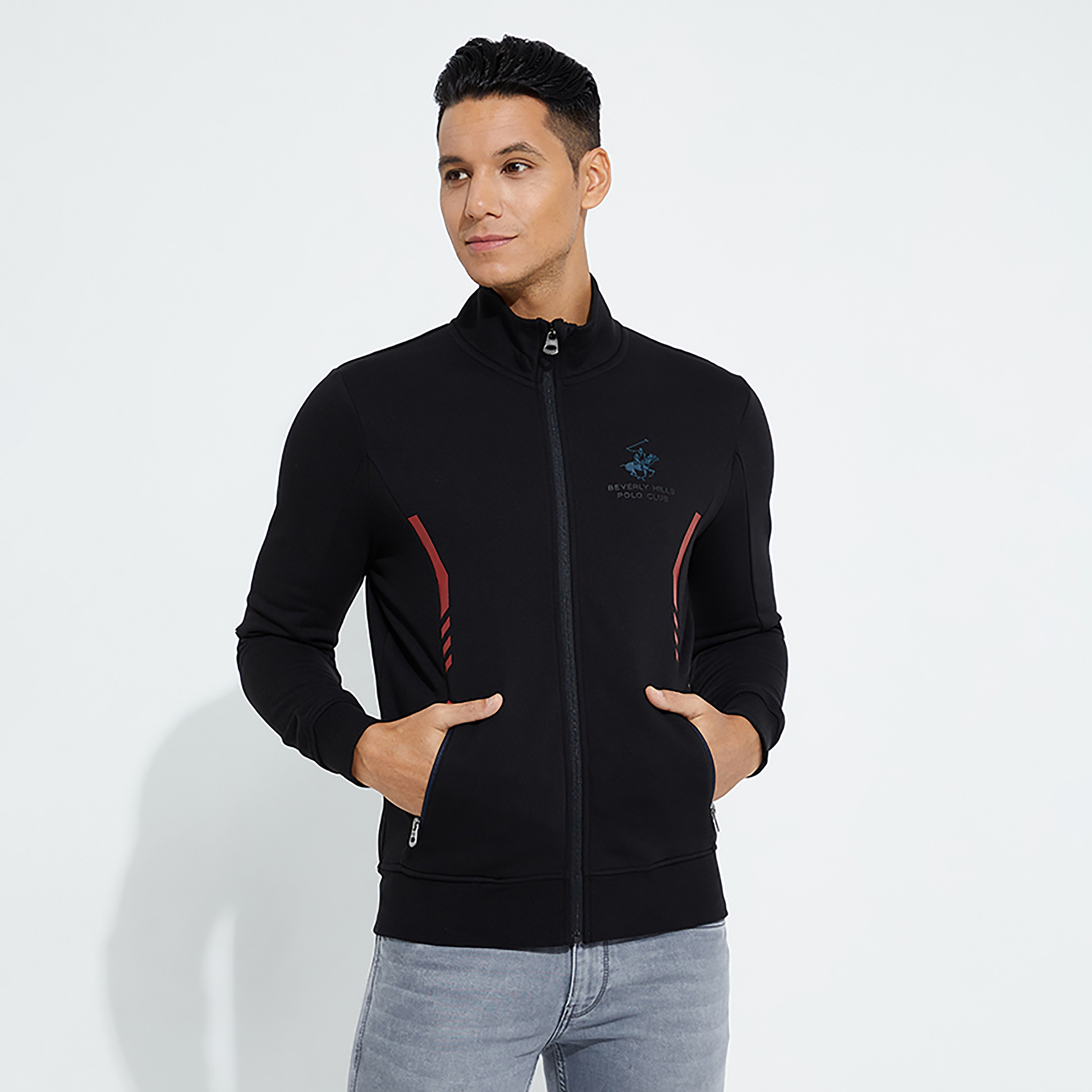 جاكيت بيفرلي هيلز بولو كلوب بياقة عالية بشعار-men-clothing-jacketsandblazers-jackets-image-1