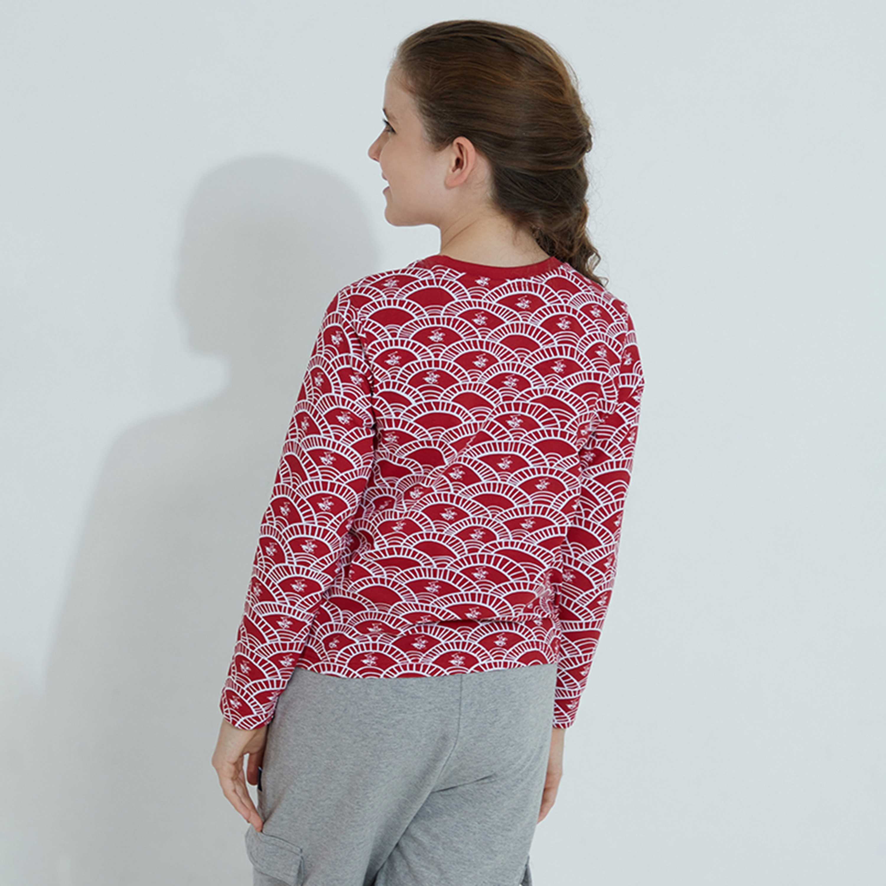 تي شيرت بأكمام طويلة بطبعة مروحة  من بيفرلي هيلز بولو كلوب-girls-clothing-tshirts-image-2