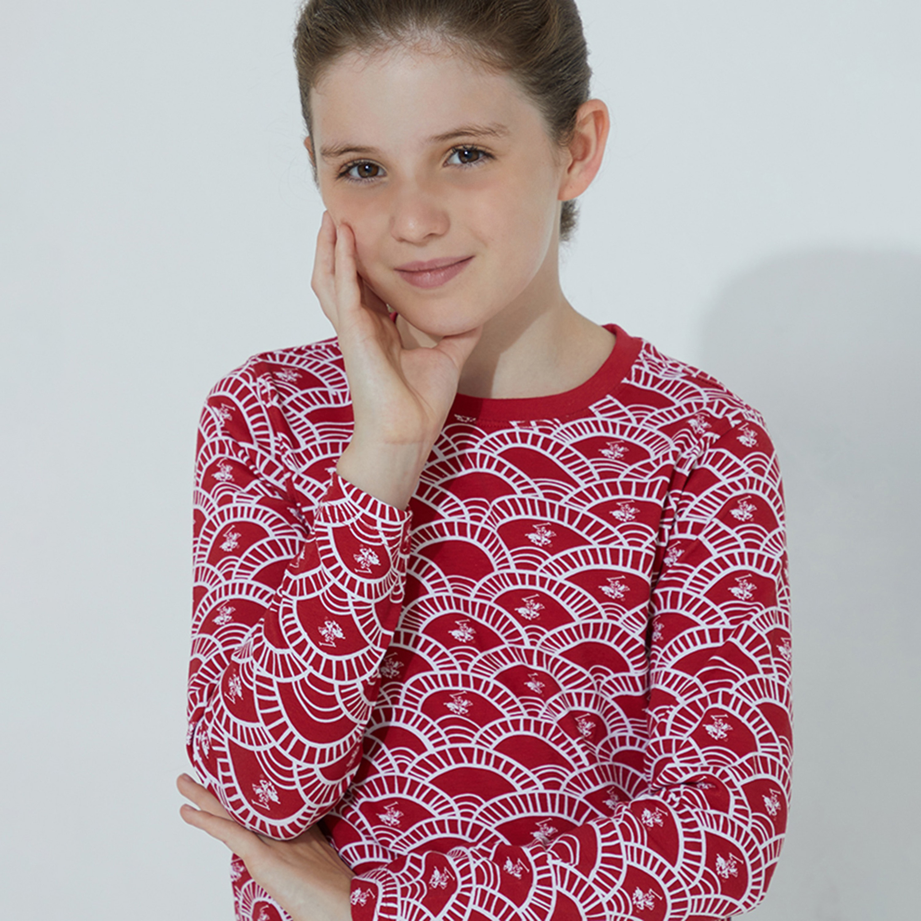 تي شيرت بأكمام طويلة بطبعة مروحة  من بيفرلي هيلز بولو كلوب-girls-clothing-tshirts-image-3