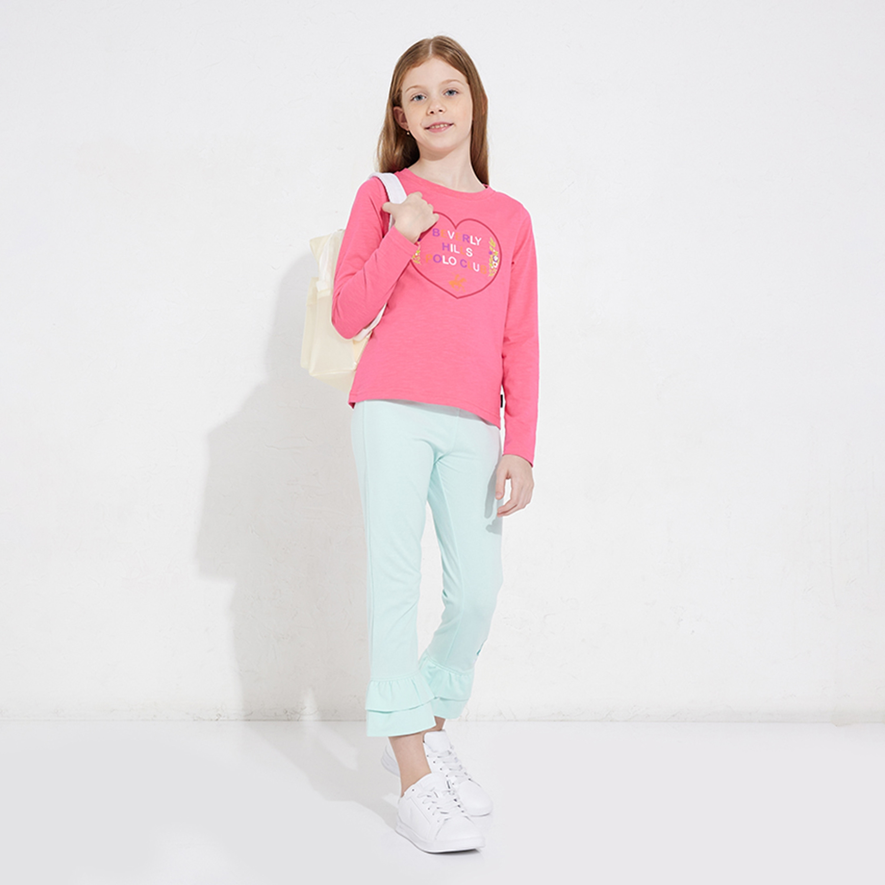 تيشيرت بأكمام طويلة بطبعة من بيفرلي هيلز بولو كلوب-girls-clothing-tshirts-image-4