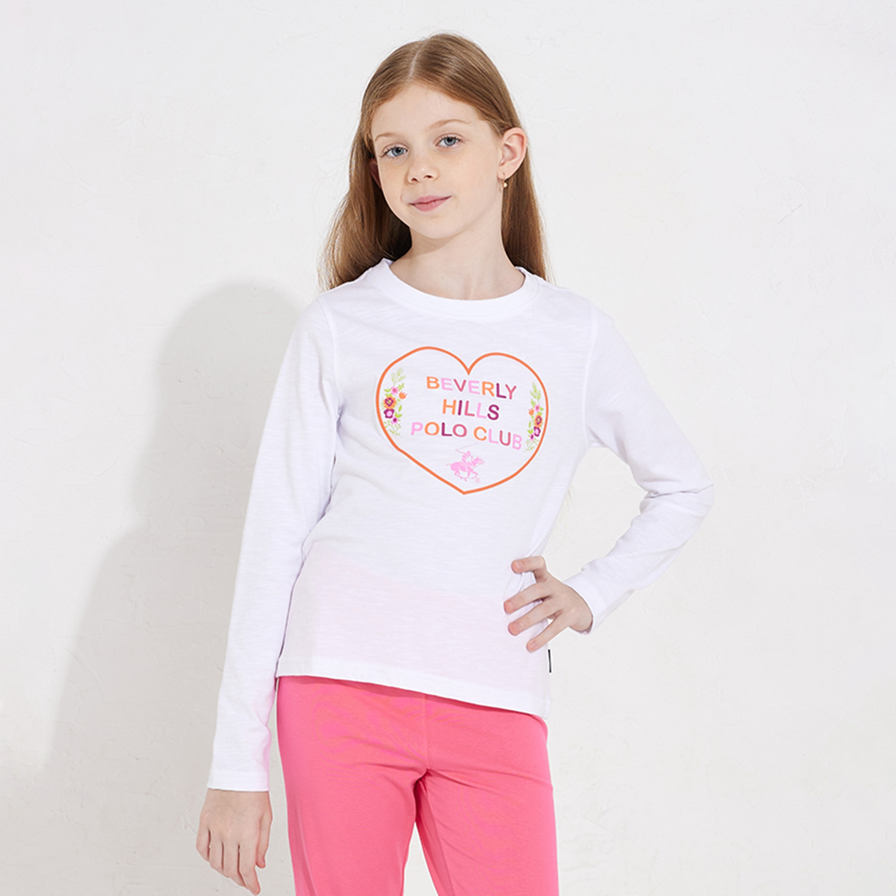 تيشيرت بأكمام طويلة بطبعة من بيفرلي هيلز بولو كلوب-girls-clothing-tshirts-image-5