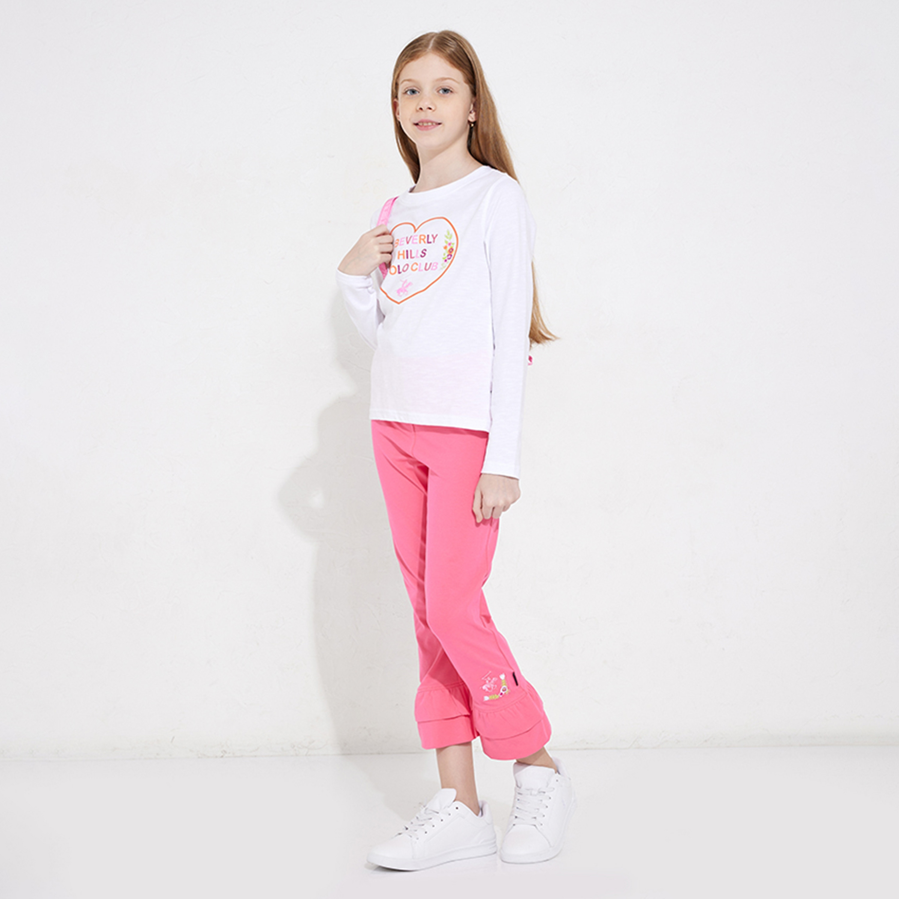 تيشيرت بأكمام طويلة بطبعة من بيفرلي هيلز بولو كلوب-girls-clothing-tshirts-image-8