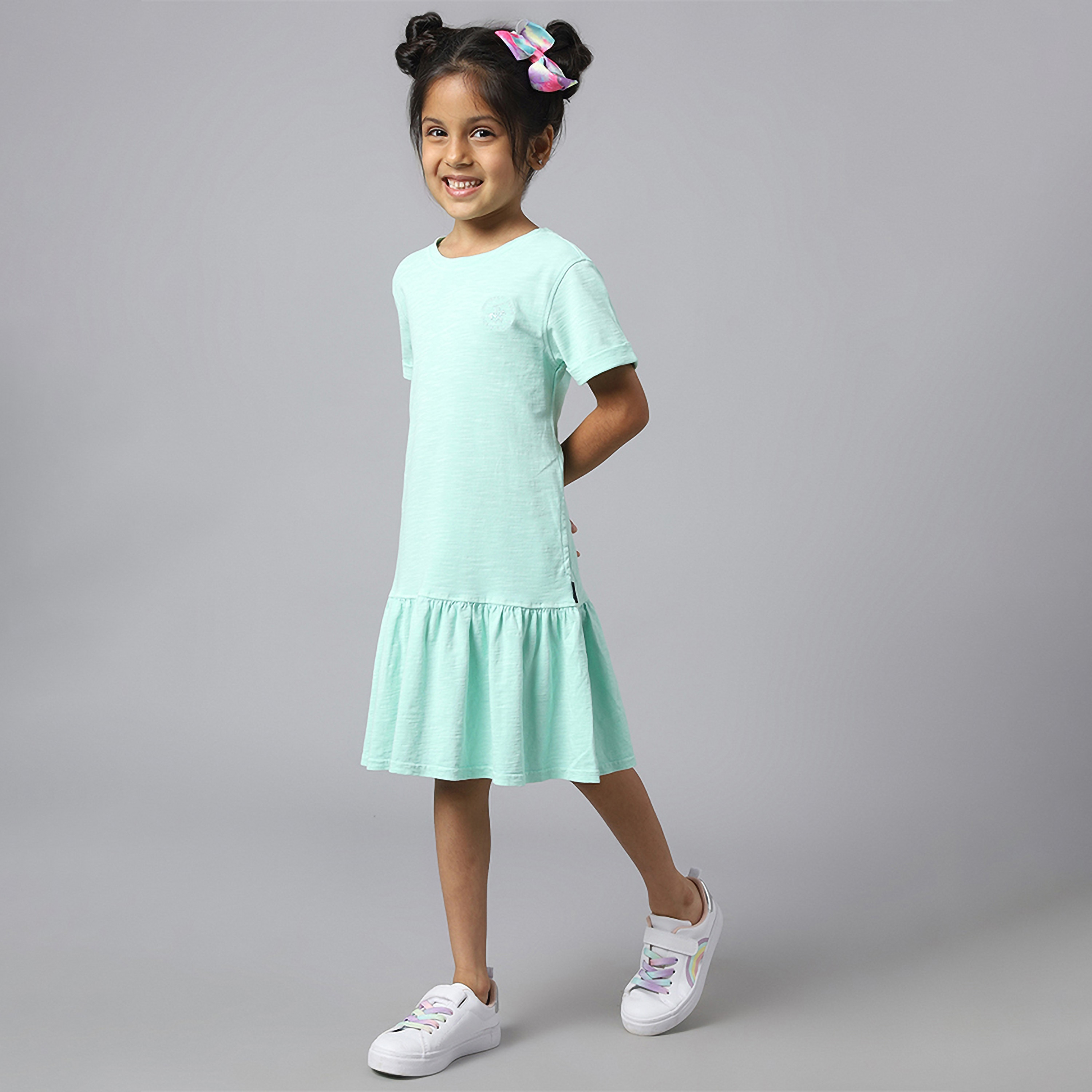 فستان سادة بأكمام قصيرة من بيفرلي هيلز بولو كلوب-girls-clothing-dressesandjumpsuits-image-2