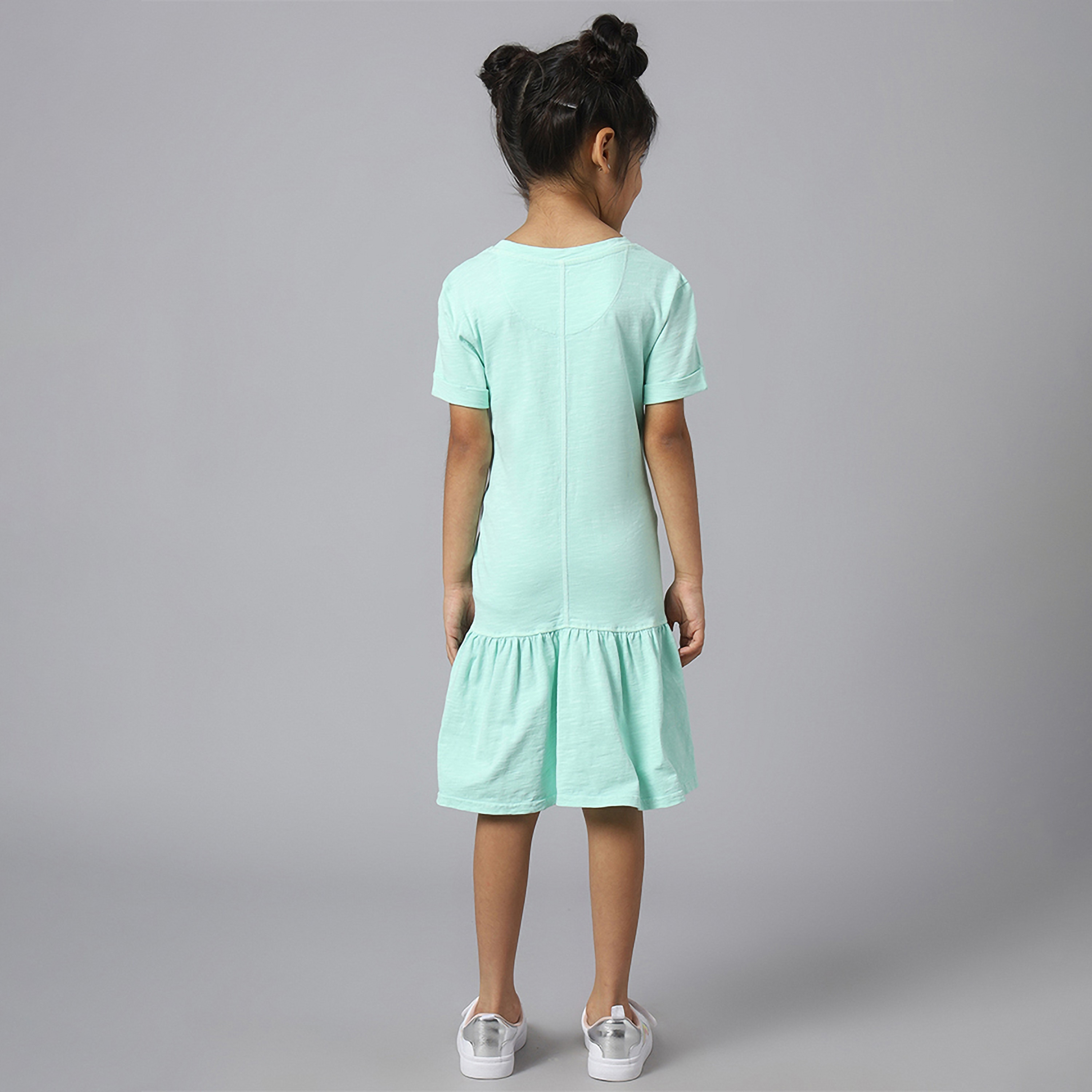 فستان سادة بأكمام قصيرة من بيفرلي هيلز بولو كلوب-girls-clothing-dressesandjumpsuits-image-4