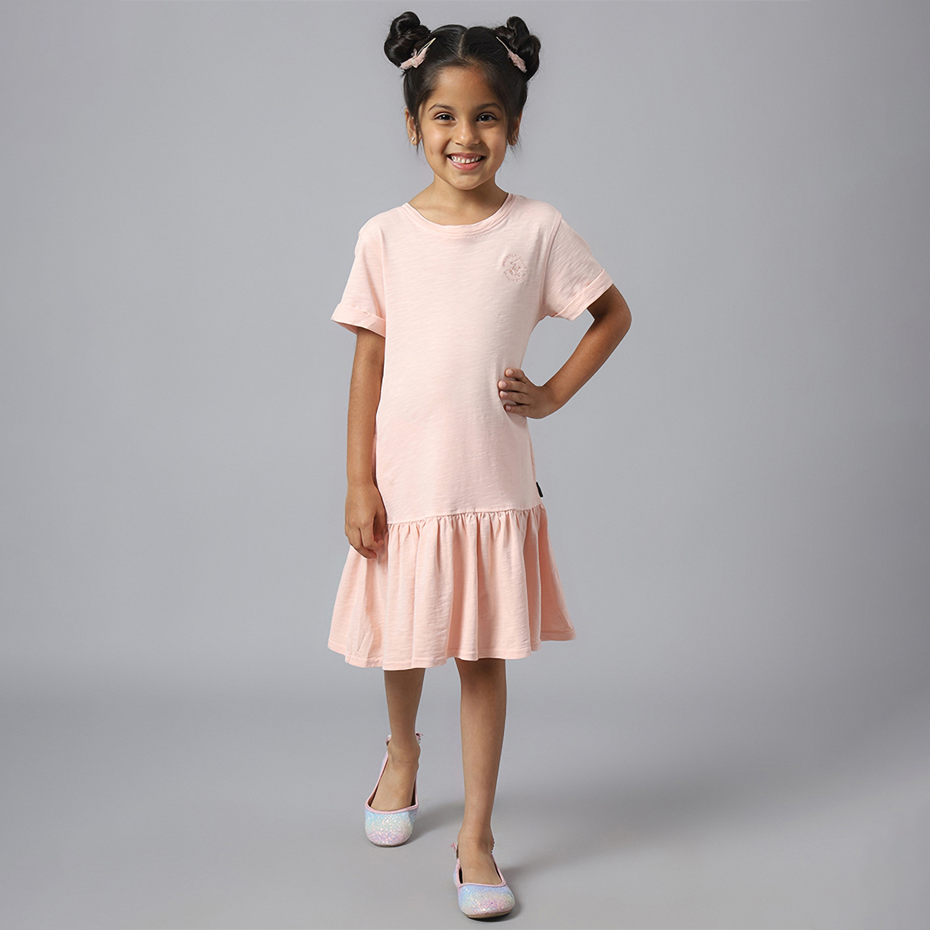 Beverly Hills Polo Club Solid Short Sleeves Dress-girls-clothing-dressesandjumpsuits-image-1