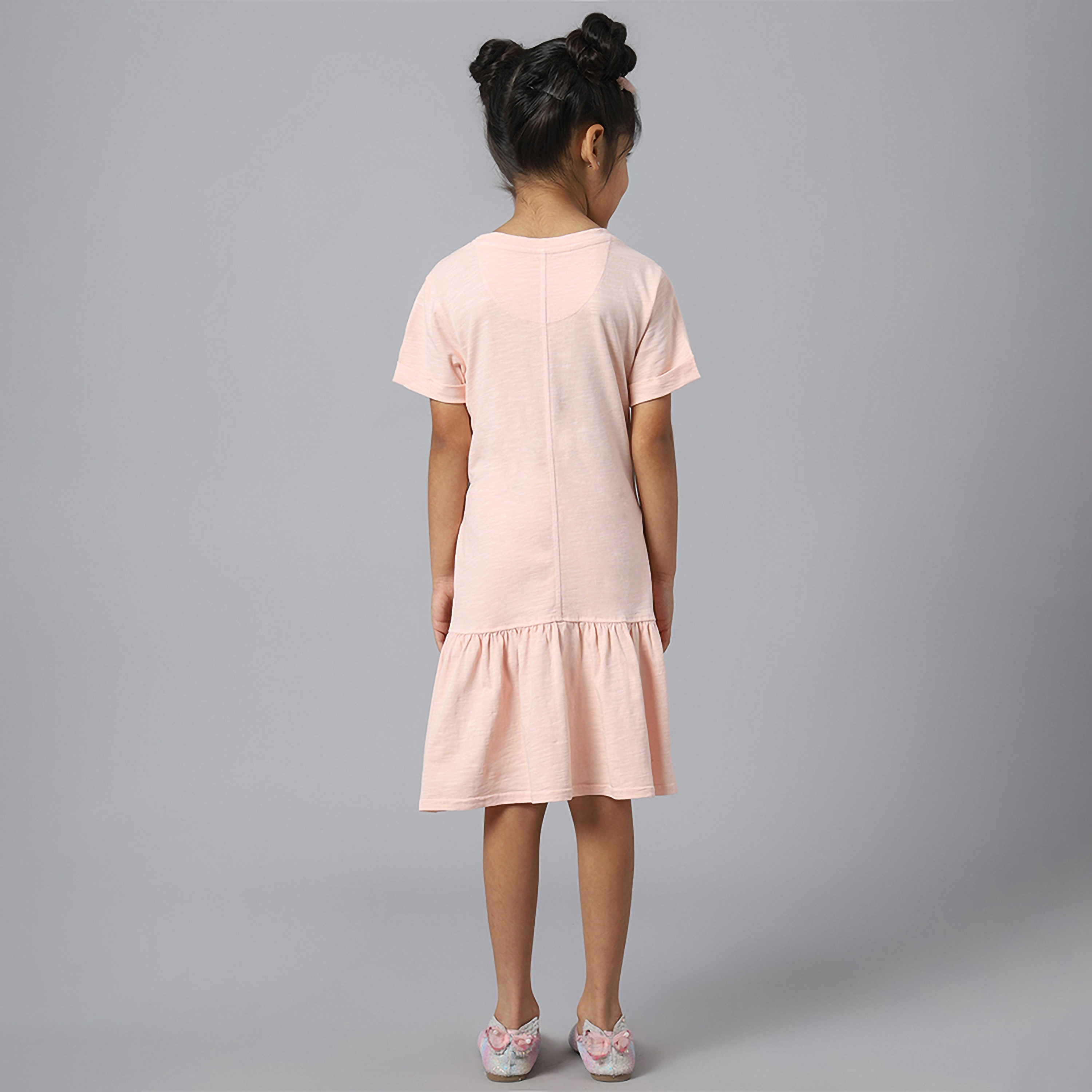 فستان سادة بأكمام قصيرة من بيفرلي هيلز بولو كلوب-girls-clothing-dressesandjumpsuits-image-8