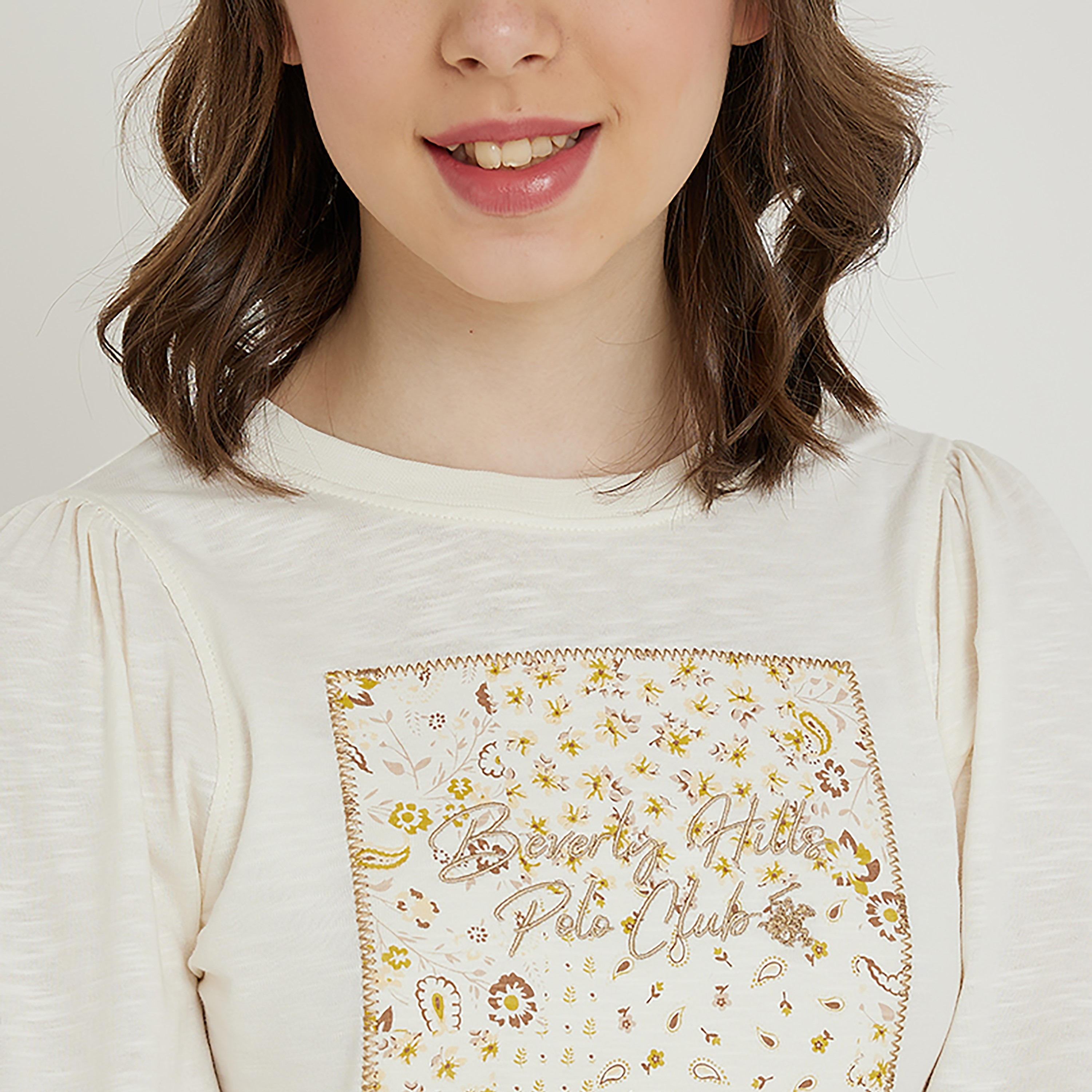 تي شيرت بولو محبوك مطبوع من بيفيرلي هيلز بولو كلوب-girls-clothing-tshirts-image-7