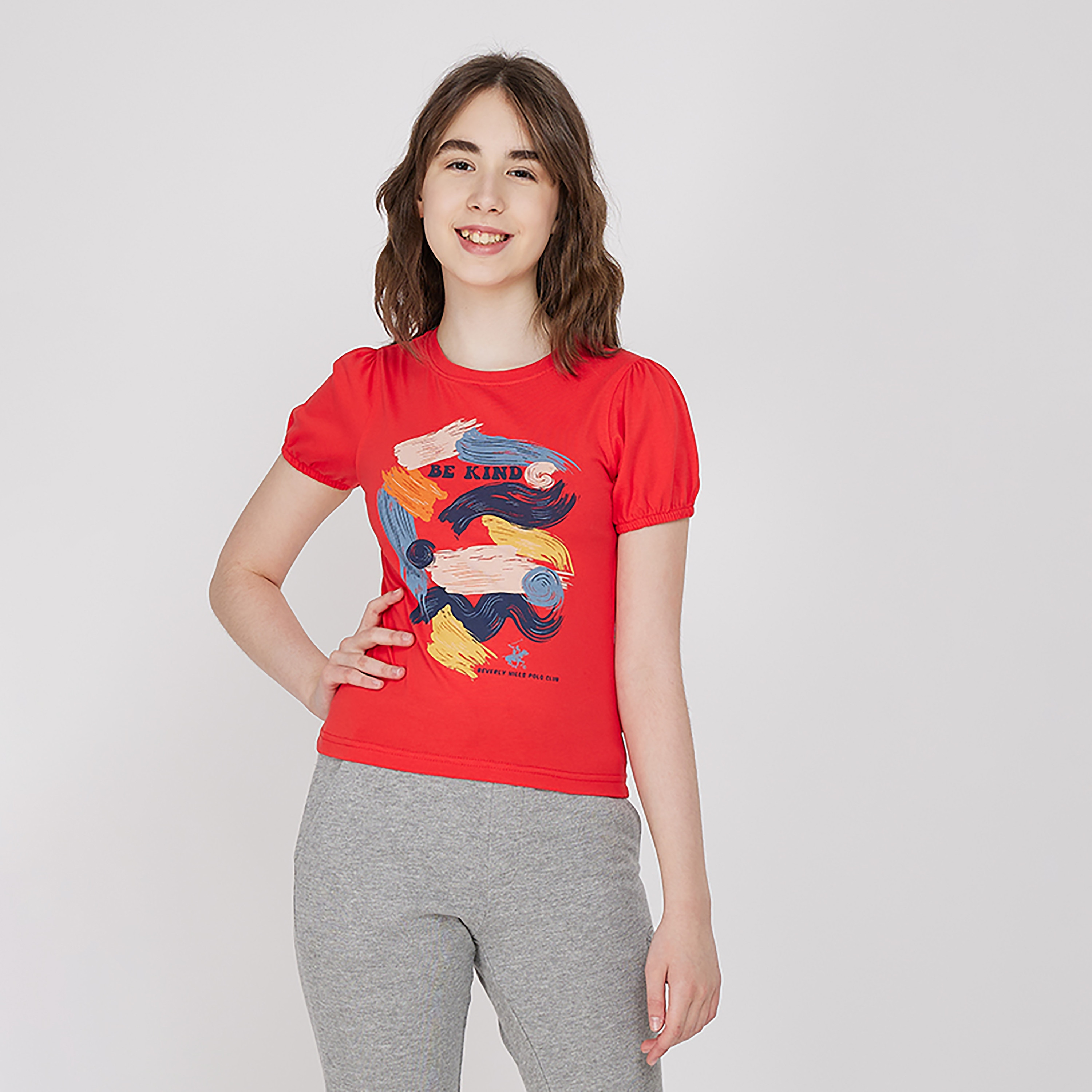 Beverly Hills Polo Club Printed Knitted T-Shirt-girls-clothing-tshirts-image-1