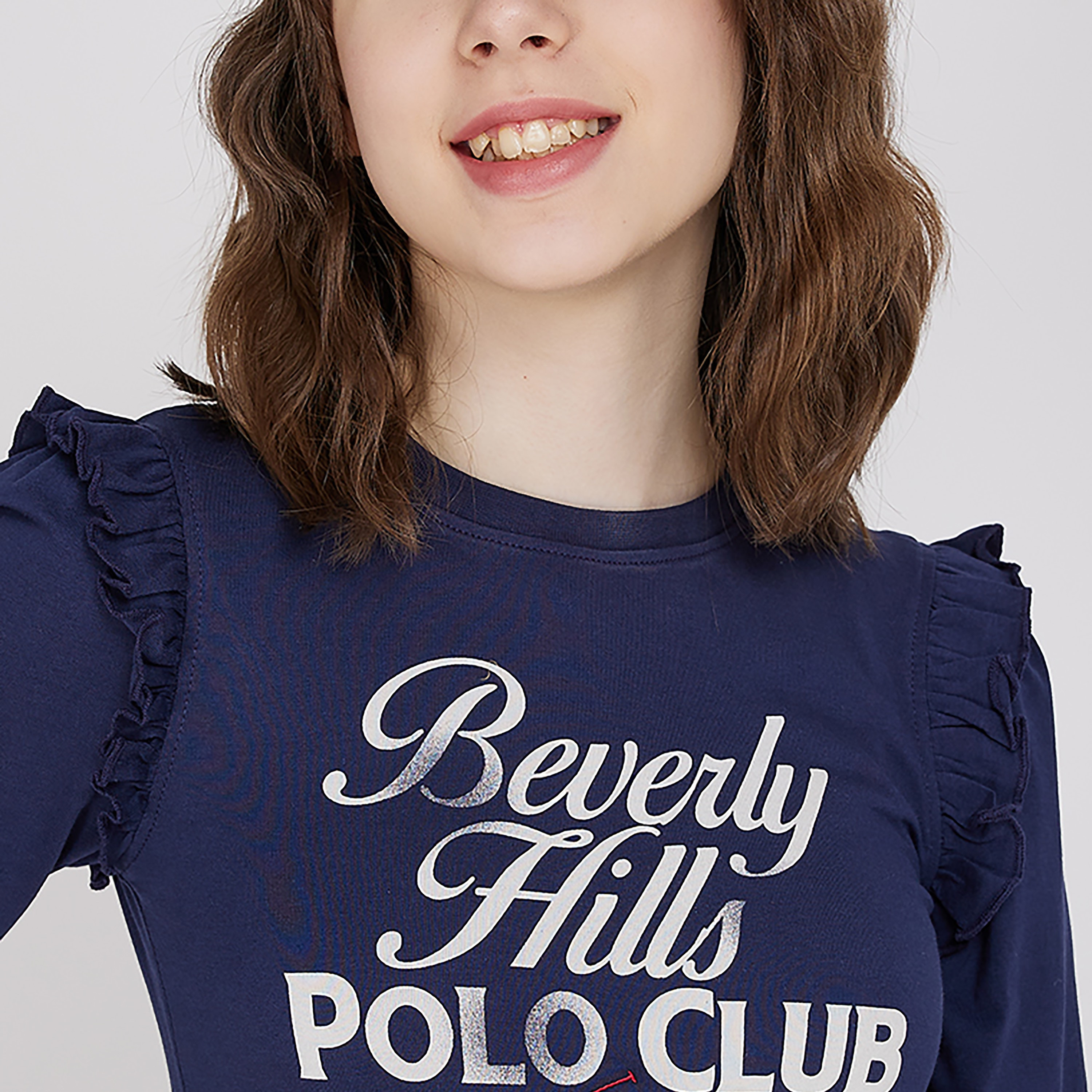 تي شيرت بولو محبوك مطبوع من بيفيرلي هيلز بولو كلوب-girls-clothing-tshirts-image-3