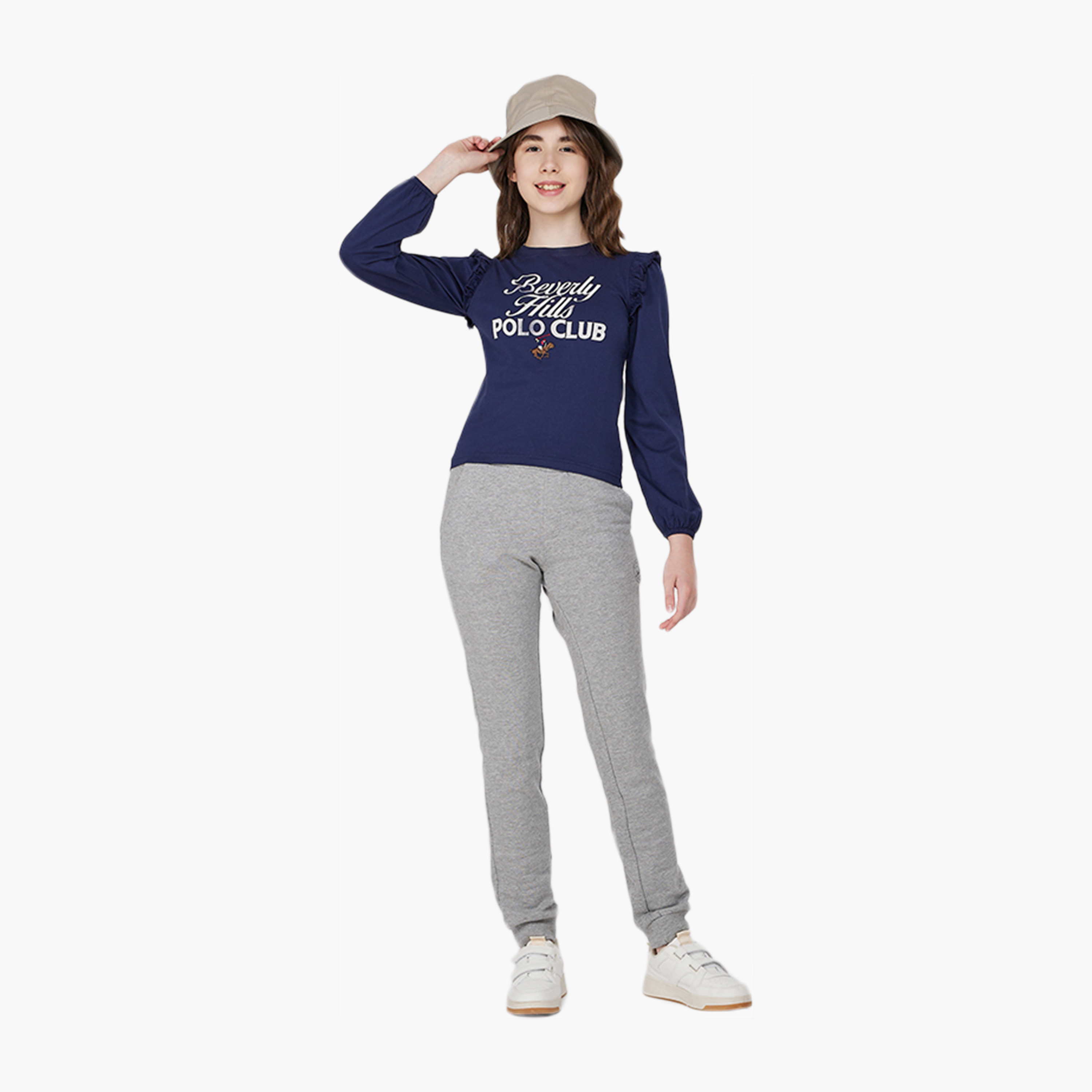بلوزة قطنية مطبوعة بأكمام طويلة من بيفرلي هيلز بولو كلوب-girls-clothing-blousesandshirts-image-2