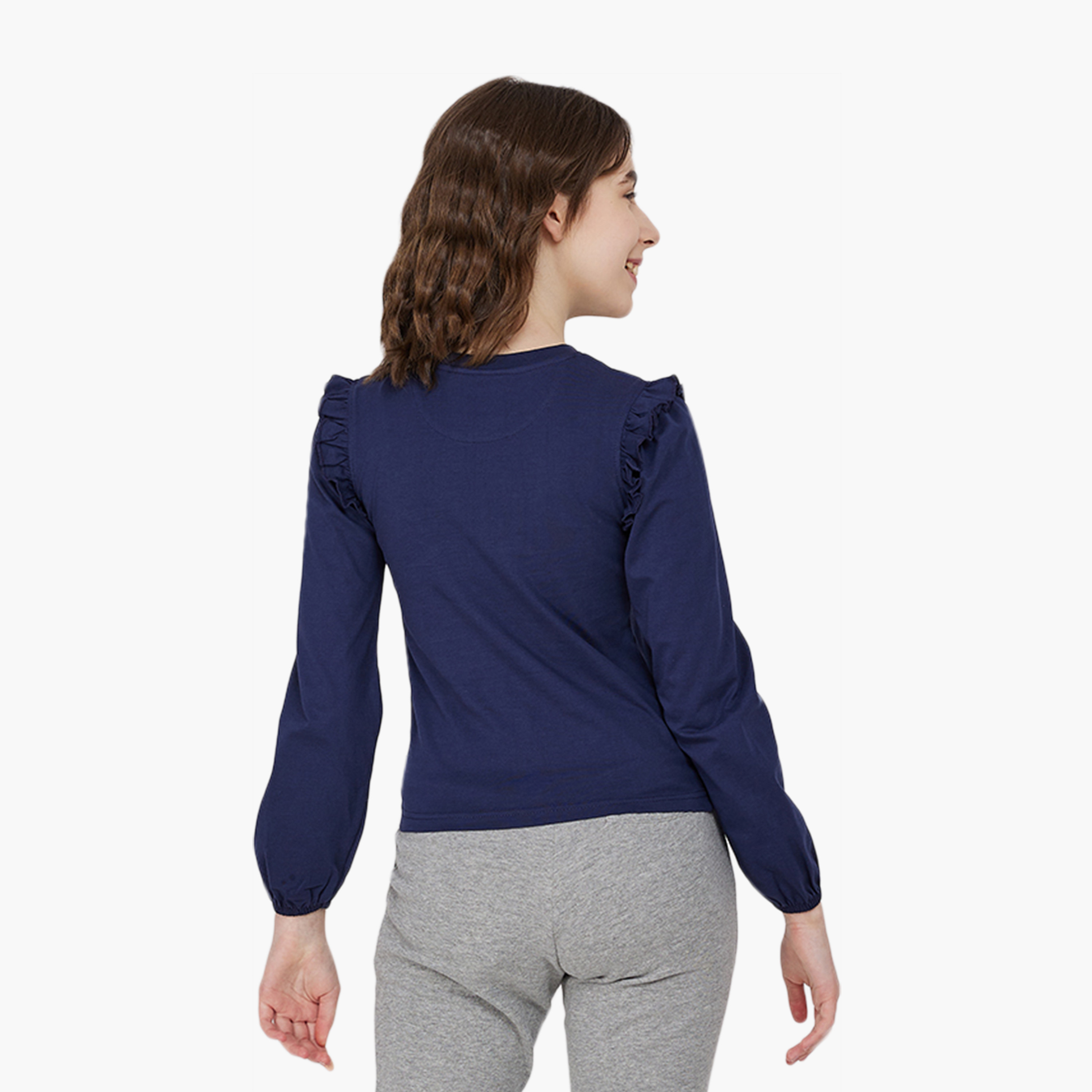 بلوزة قطنية مطبوعة بأكمام طويلة من بيفرلي هيلز بولو كلوب-girls-clothing-blousesandshirts-image-4