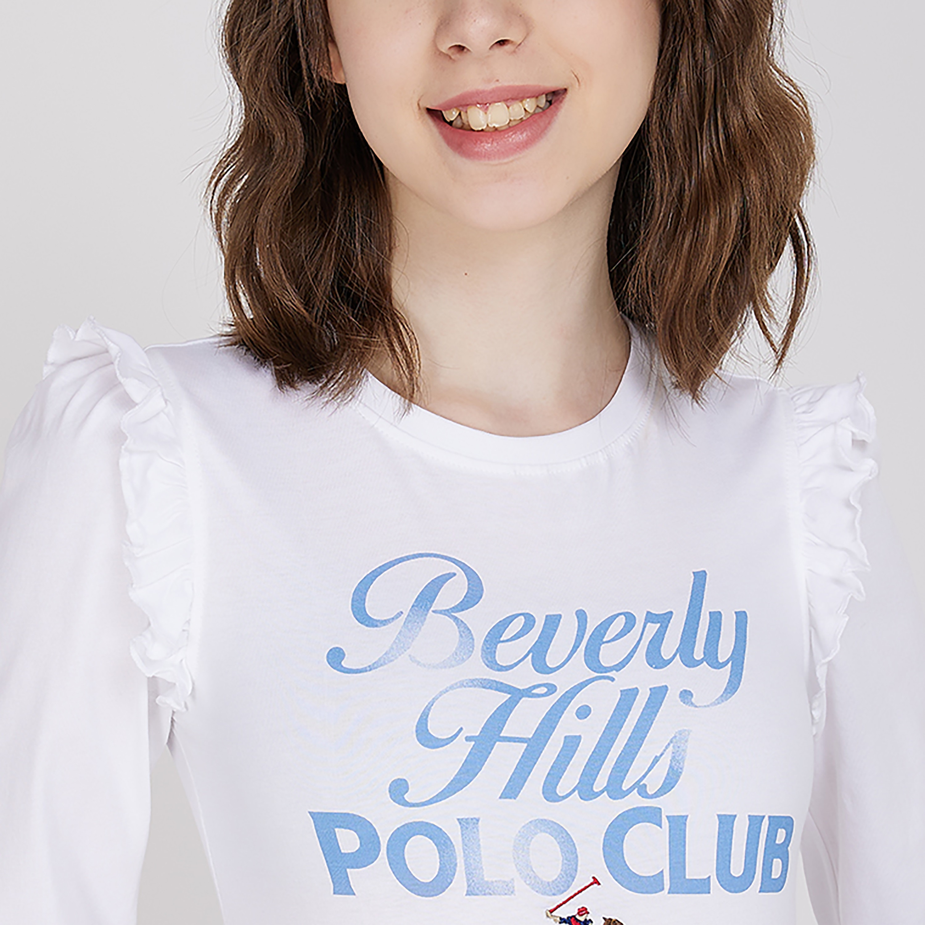 تي شيرت بولو محبوك مطبوع من بيفيرلي هيلز بولو كلوب-girls-clothing-tshirts-image-7