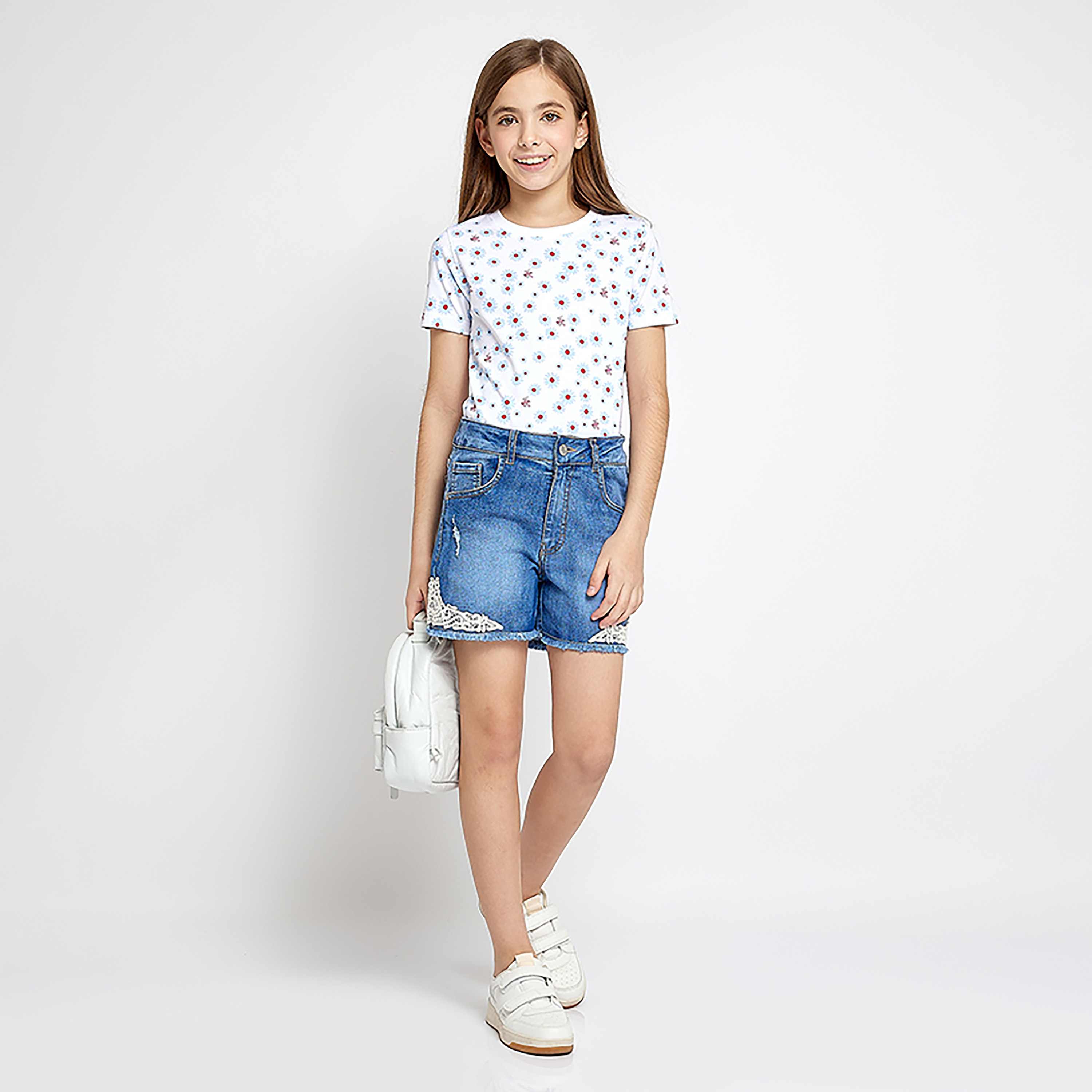 Beverly Hills Polo Club Floral Printed Short Sleeves T-Shirt-girls-clothing-tshirts-image-4