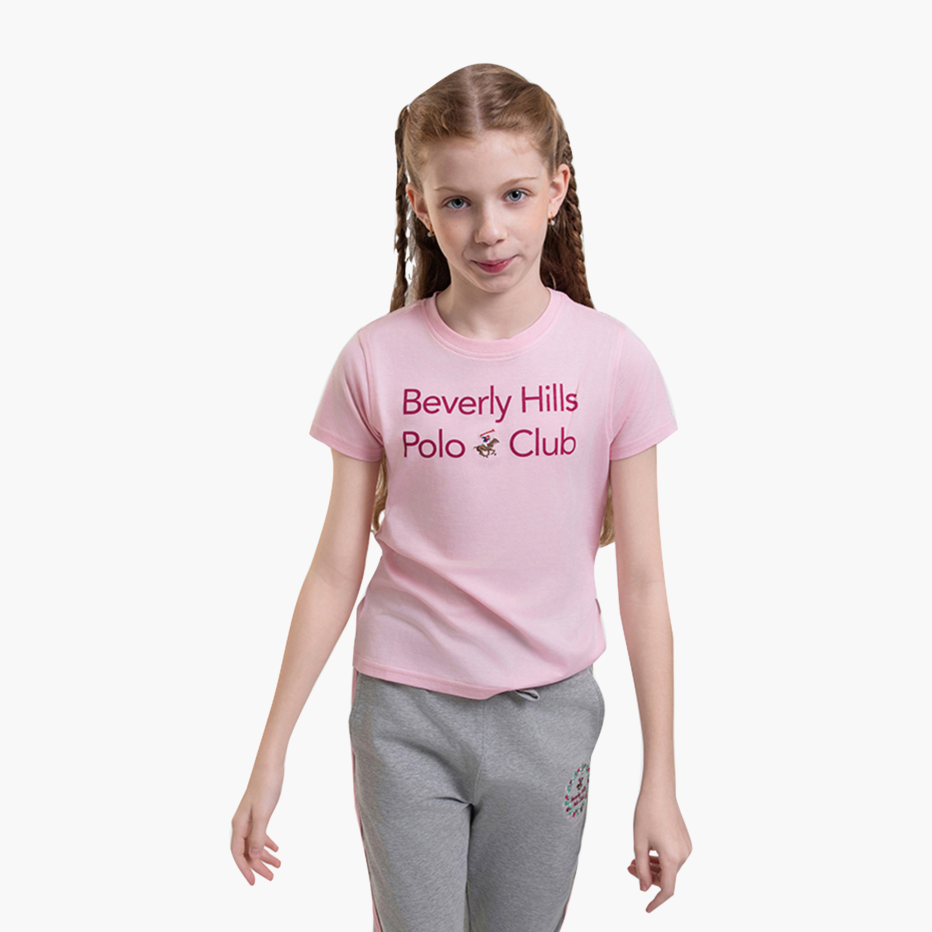 Beverly Hills Polo Club Graphic Cotton Short Sleeves T-Shirt-girls-clothing-tshirts-image-1