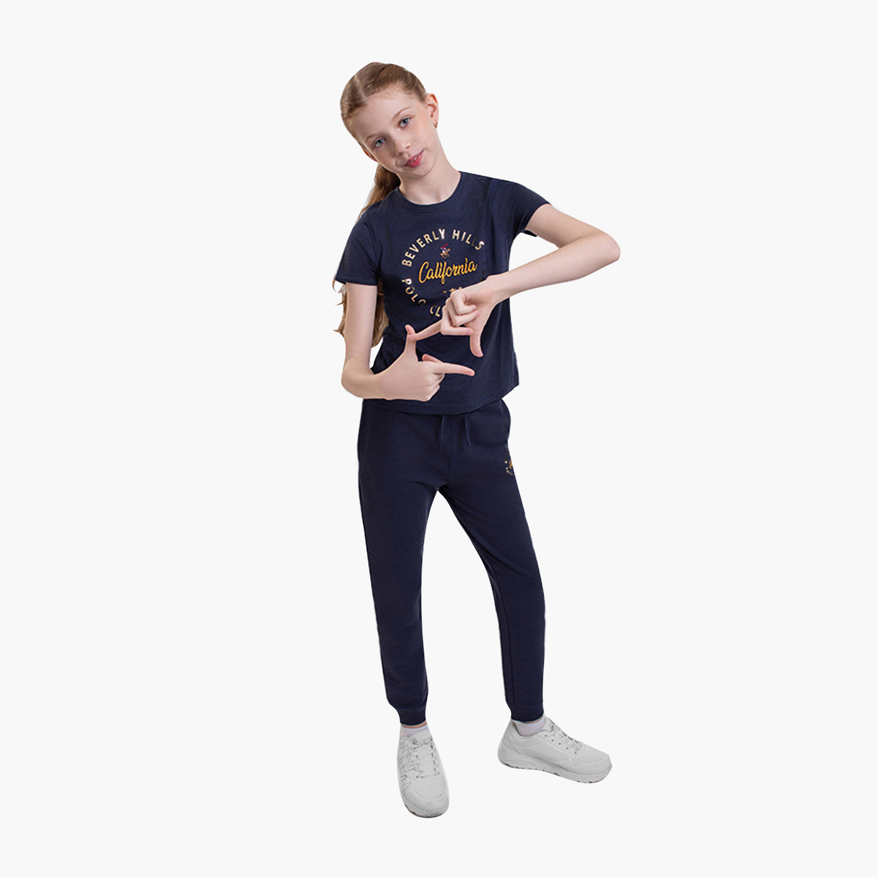 تي شيرت قطني بأكمام قصيرة مطرز من بيفرلي هيلز بولو كلوب-girls-clothing-tshirts-image-2