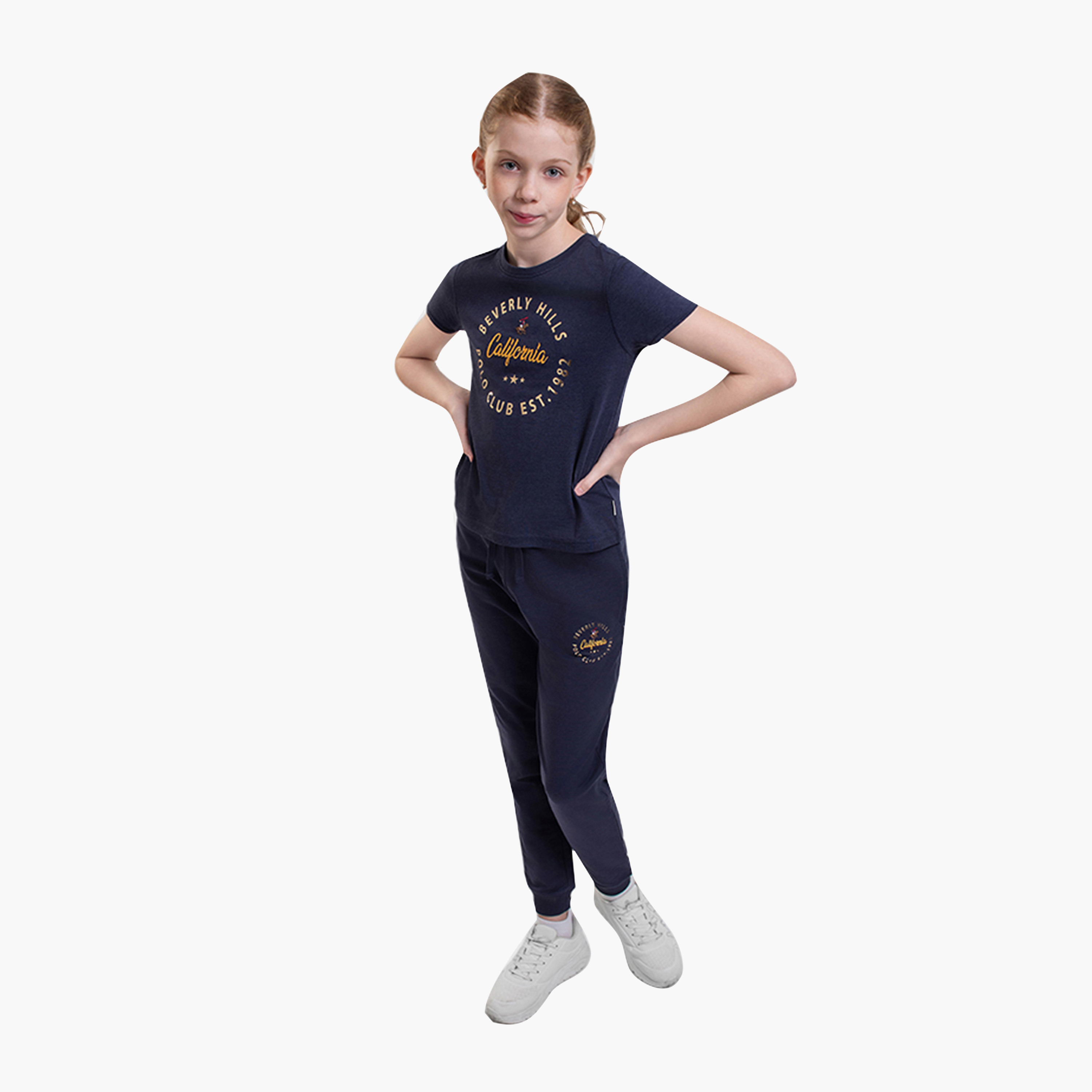 تي شيرت قطني بأكمام قصيرة مطرز من بيفرلي هيلز بولو كلوب-girls-clothing-tshirts-image-3