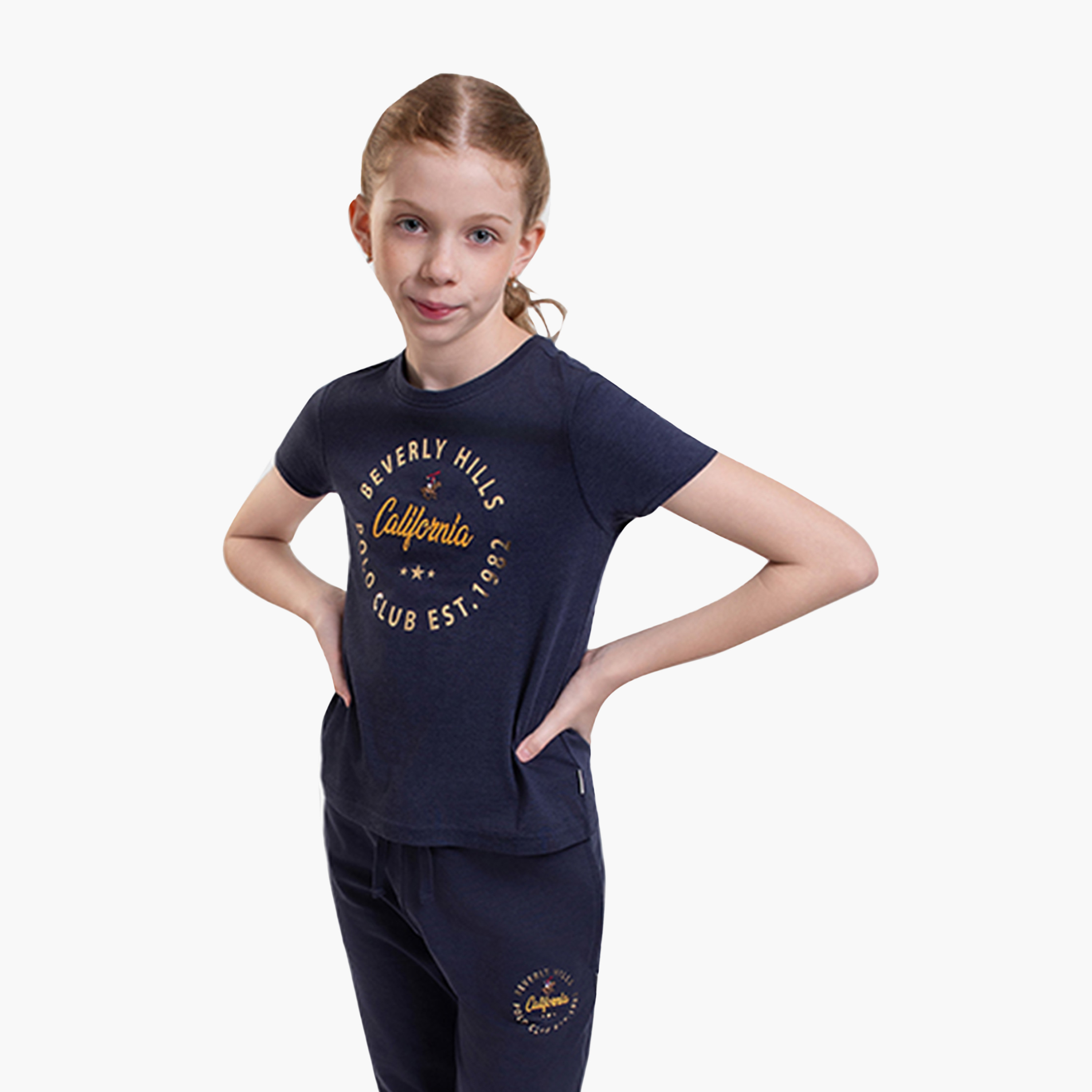 تيشيرت قطني مطبوع من بيفرلي هيلز بولو كلوب-girls-clothing-tshirts-image-1