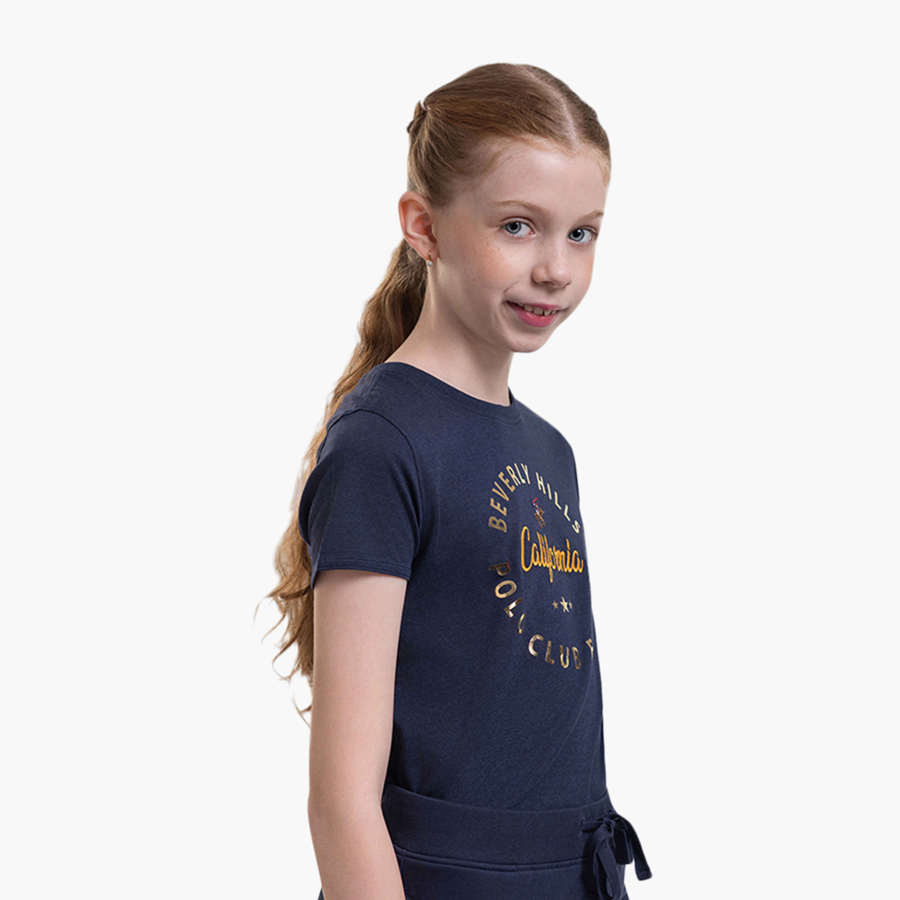 تيشيرت قطني مطبوع من بيفرلي هيلز بولو كلوب-girls-clothing-tshirts-image-4
