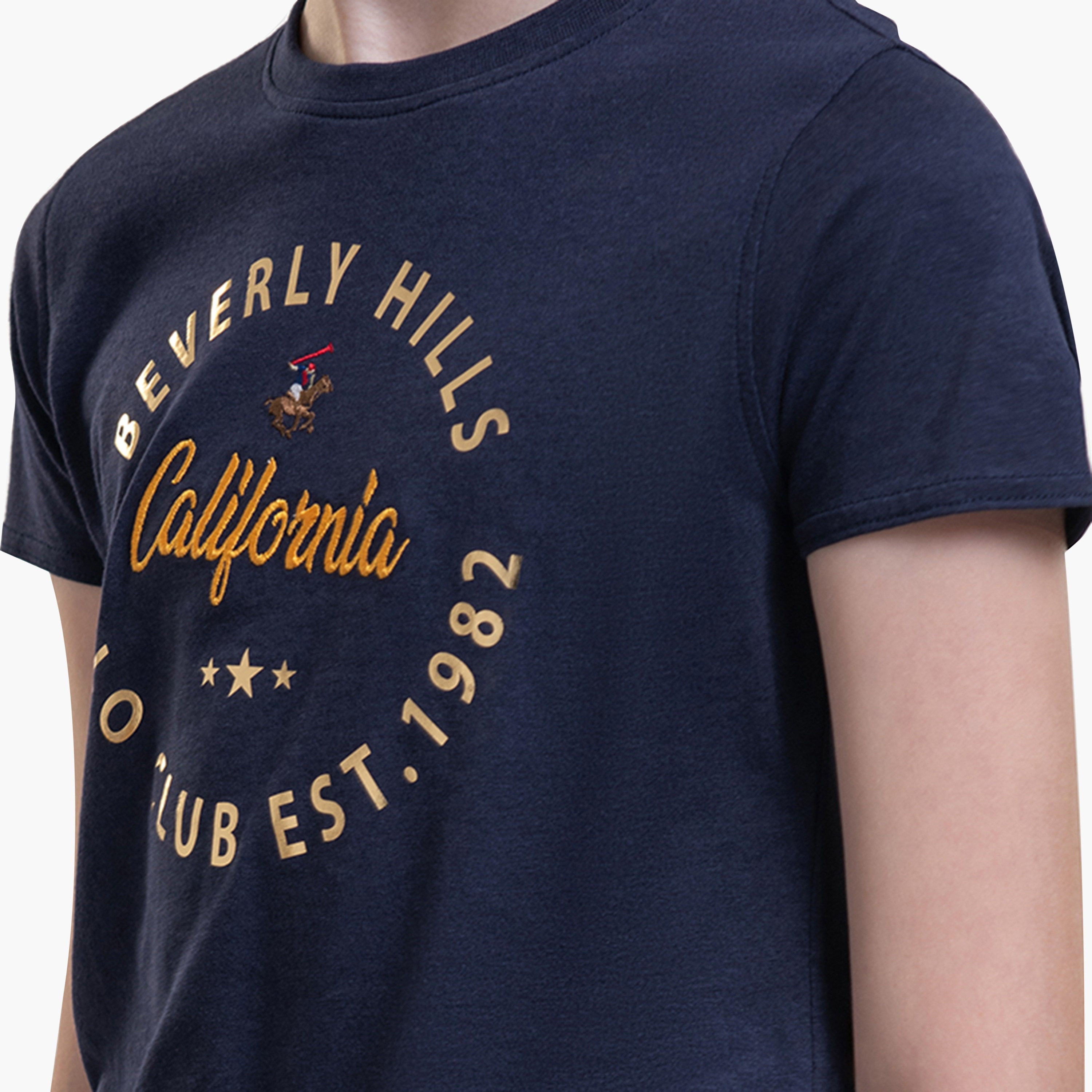 تيشيرت قطني مطبوع من بيفرلي هيلز بولو كلوب-girls-clothing-tshirts-image-5