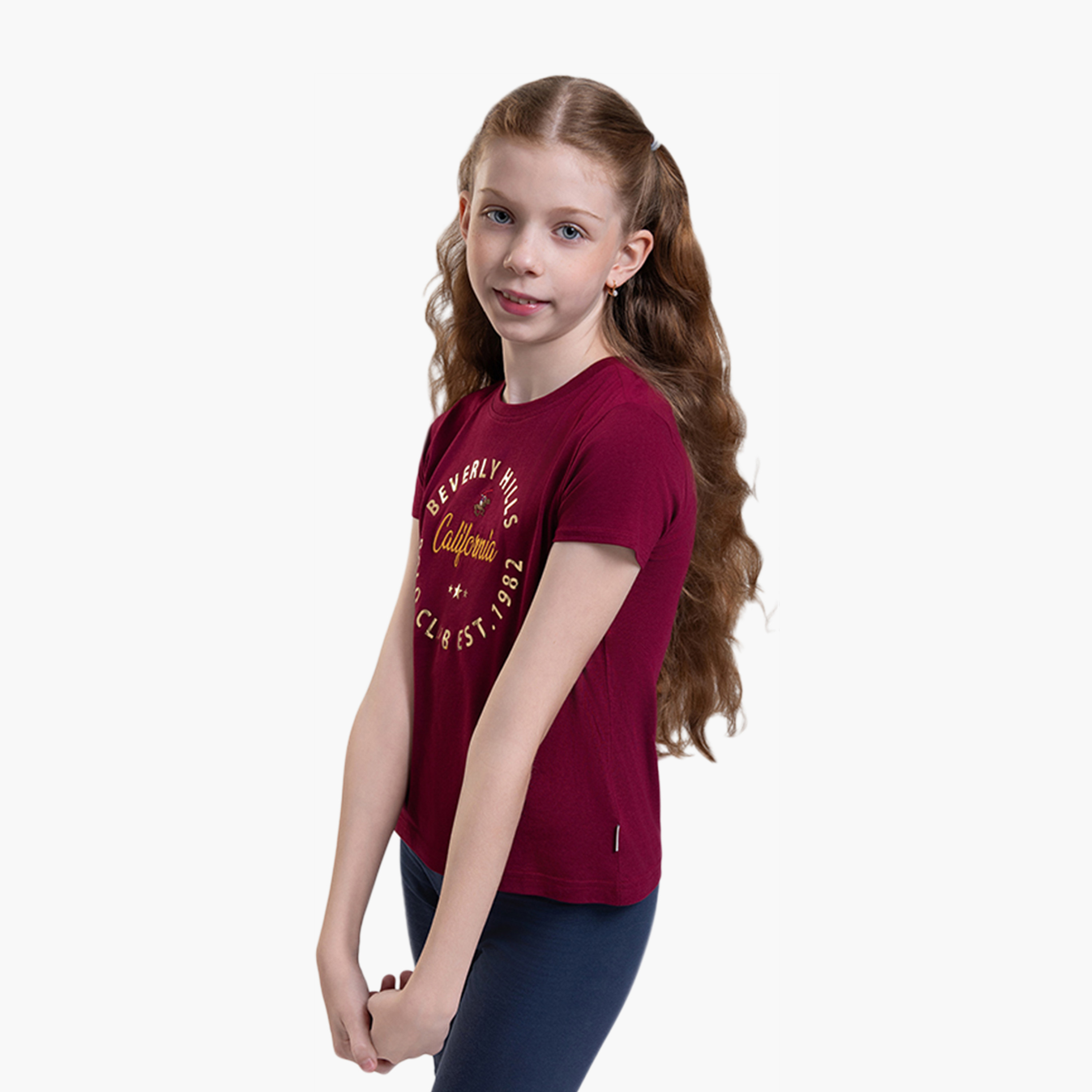 تيشيرت قطني مطبوع من بيفرلي هيلز بولو كلوب-girls-clothing-tshirts-image-2
