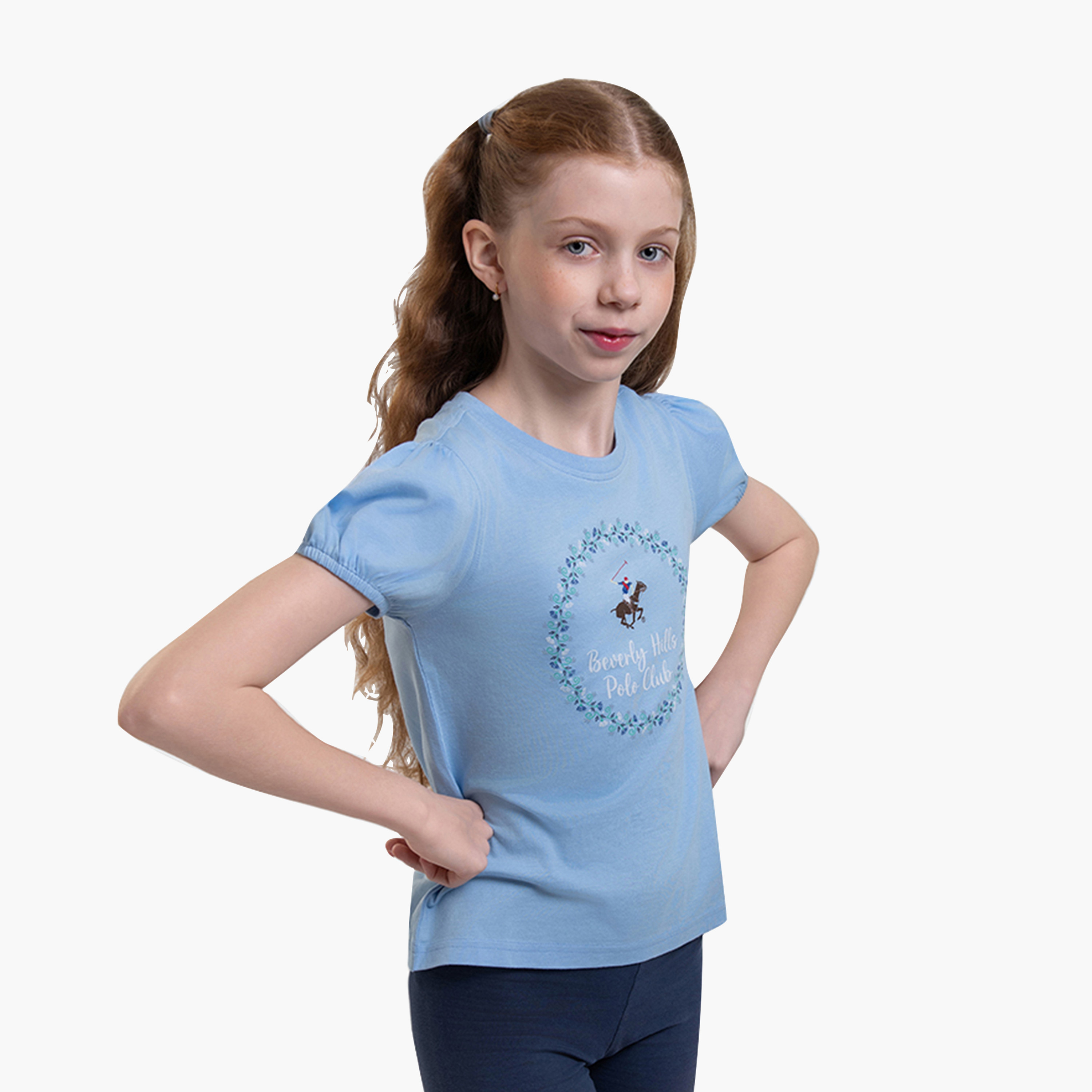 Beverly Hills Polo Club Graphic Cotton Short Sleeves T-Shirt-girls-clothing-tshirts-image-2