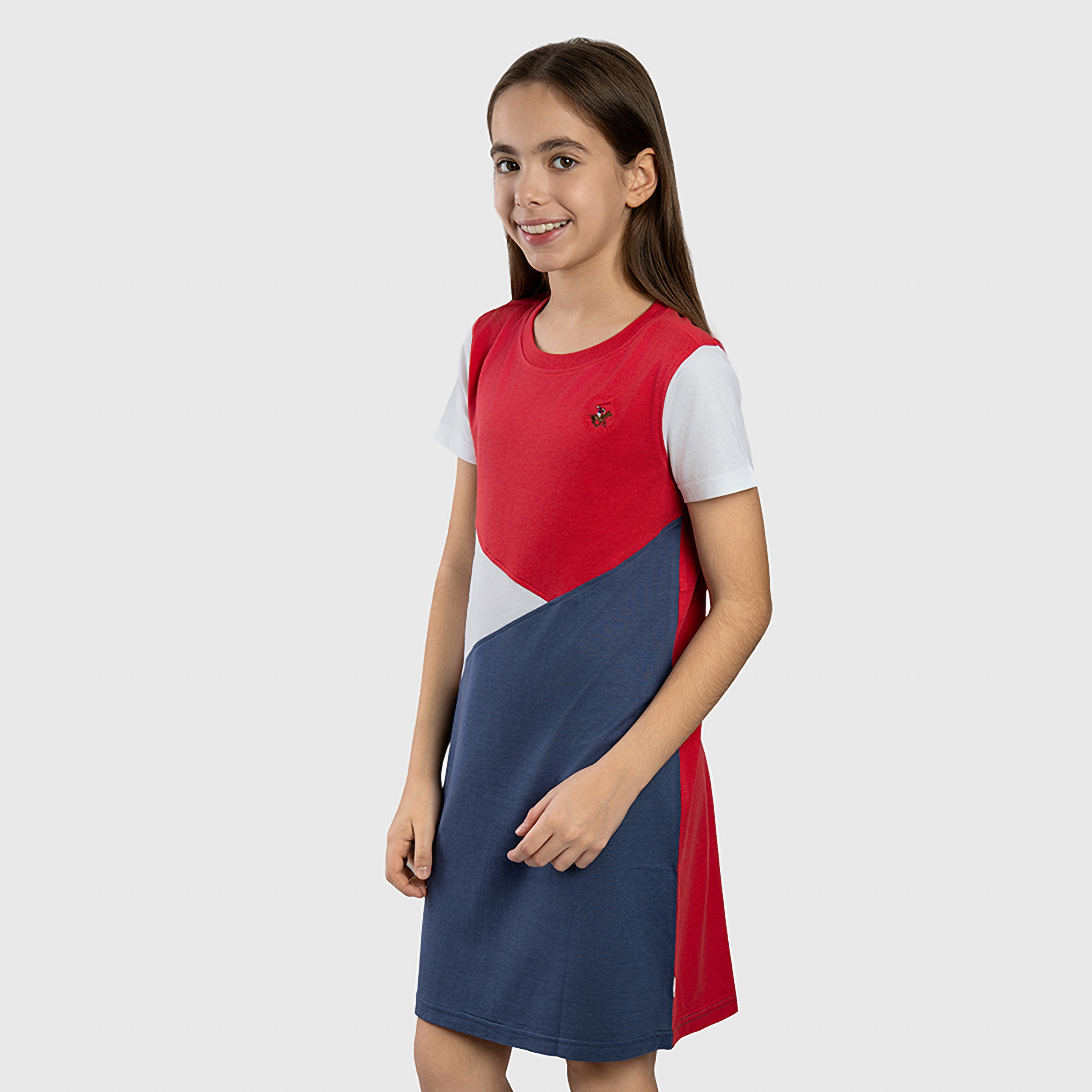 فستان ملون بأكمام قصيرة من بيفرلي هيلز بولو كلوب-girls-clothing-dressesandjumpsuits-image-3