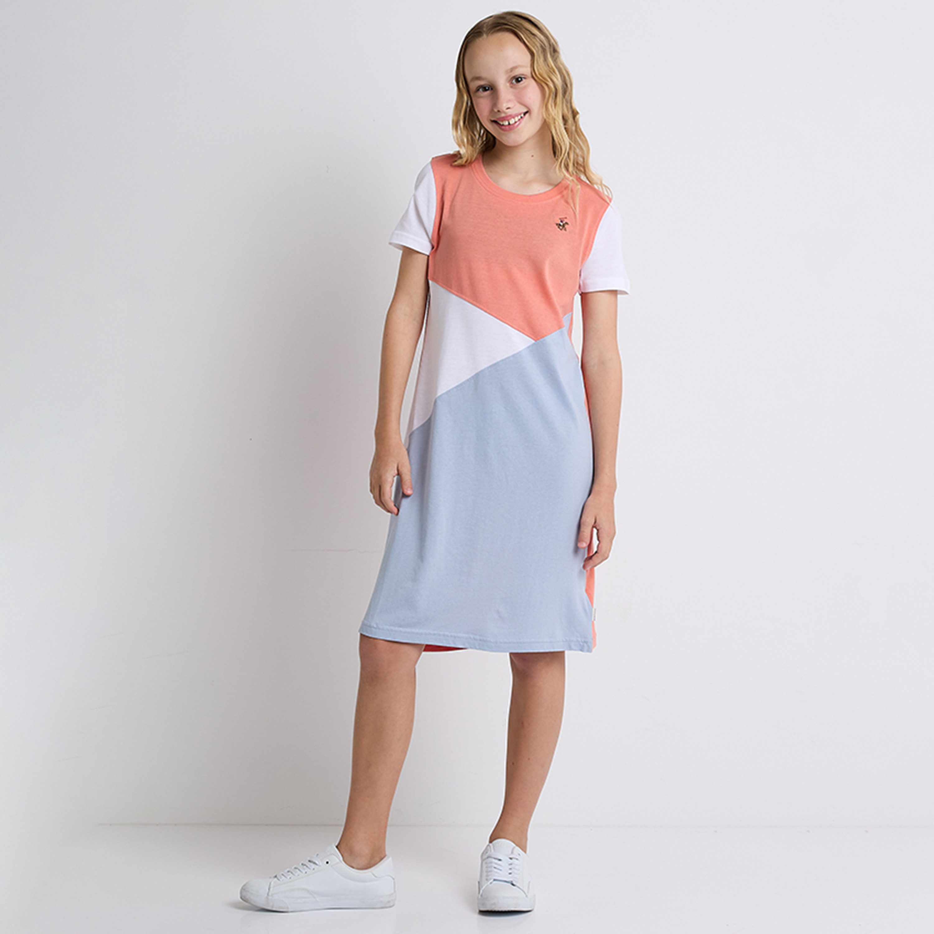 Beverly Hills Polo Club Cotton Colour Block Midi Dress-girls-clothing-dressesandjumpsuits-image-1