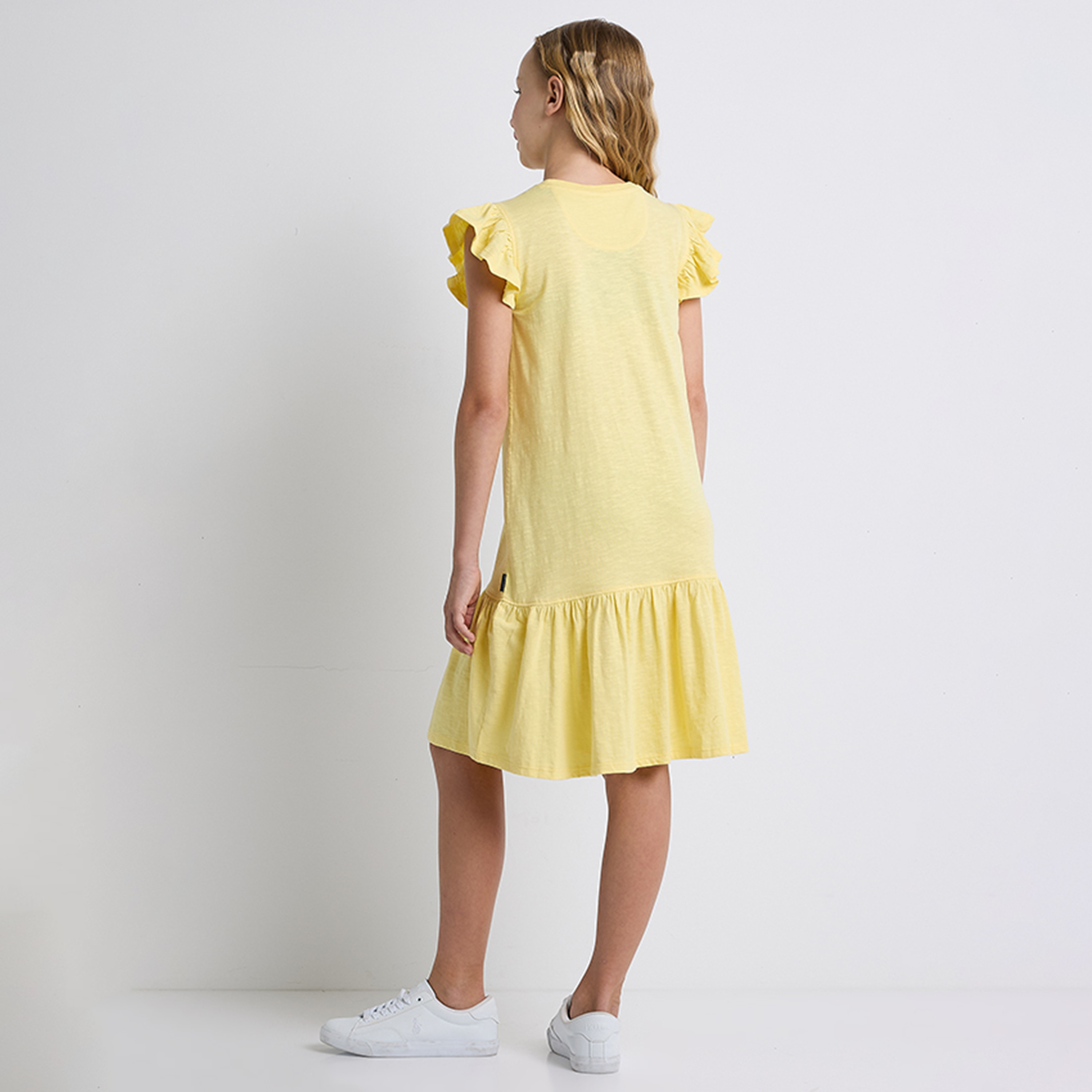فستان ميدي سادة من القطن من بيفرلي هيلز بولو كلوب-girls-clothing-dressesandjumpsuits-image-4
