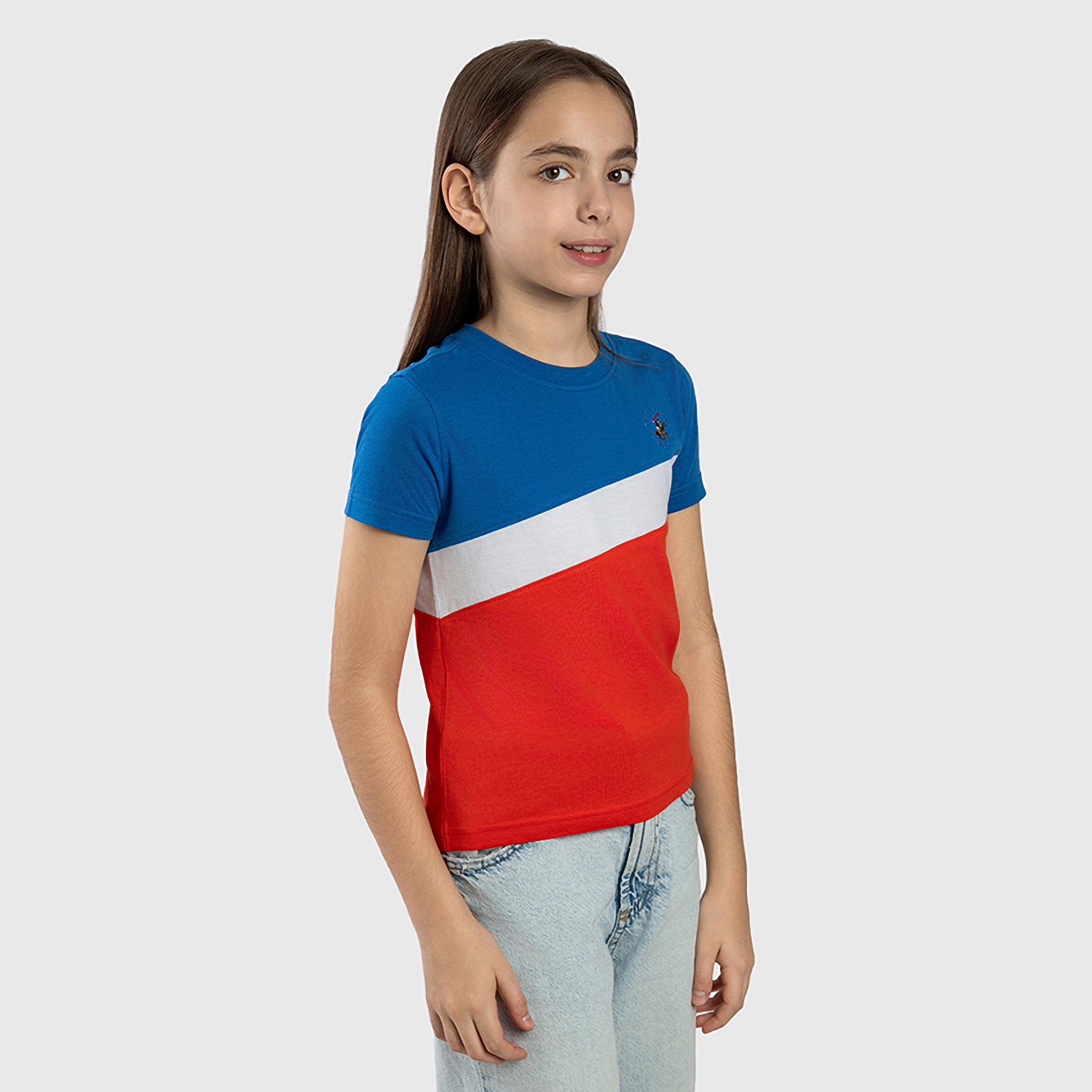 Beverly Hills Polo Club Colour Blocked Short Sleeves T-Shirt-girls-clothing-tshirts-image-2