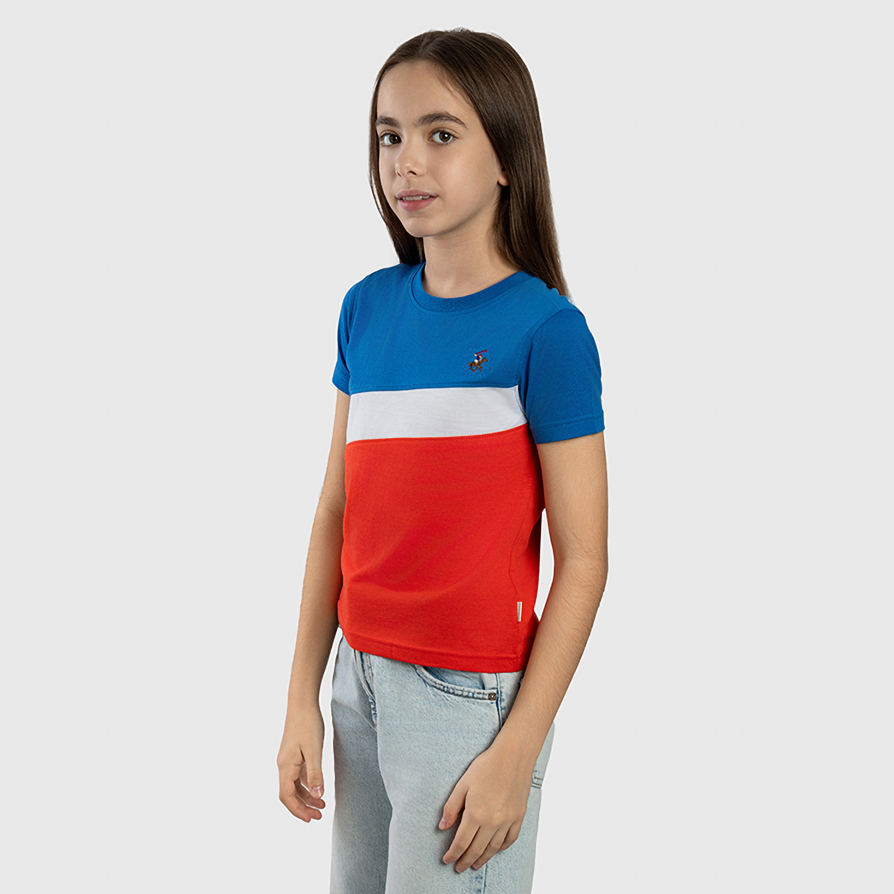 Beverly Hills Polo Club Colour Blocked Short Sleeves T-Shirt-girls-clothing-tshirts-image-3