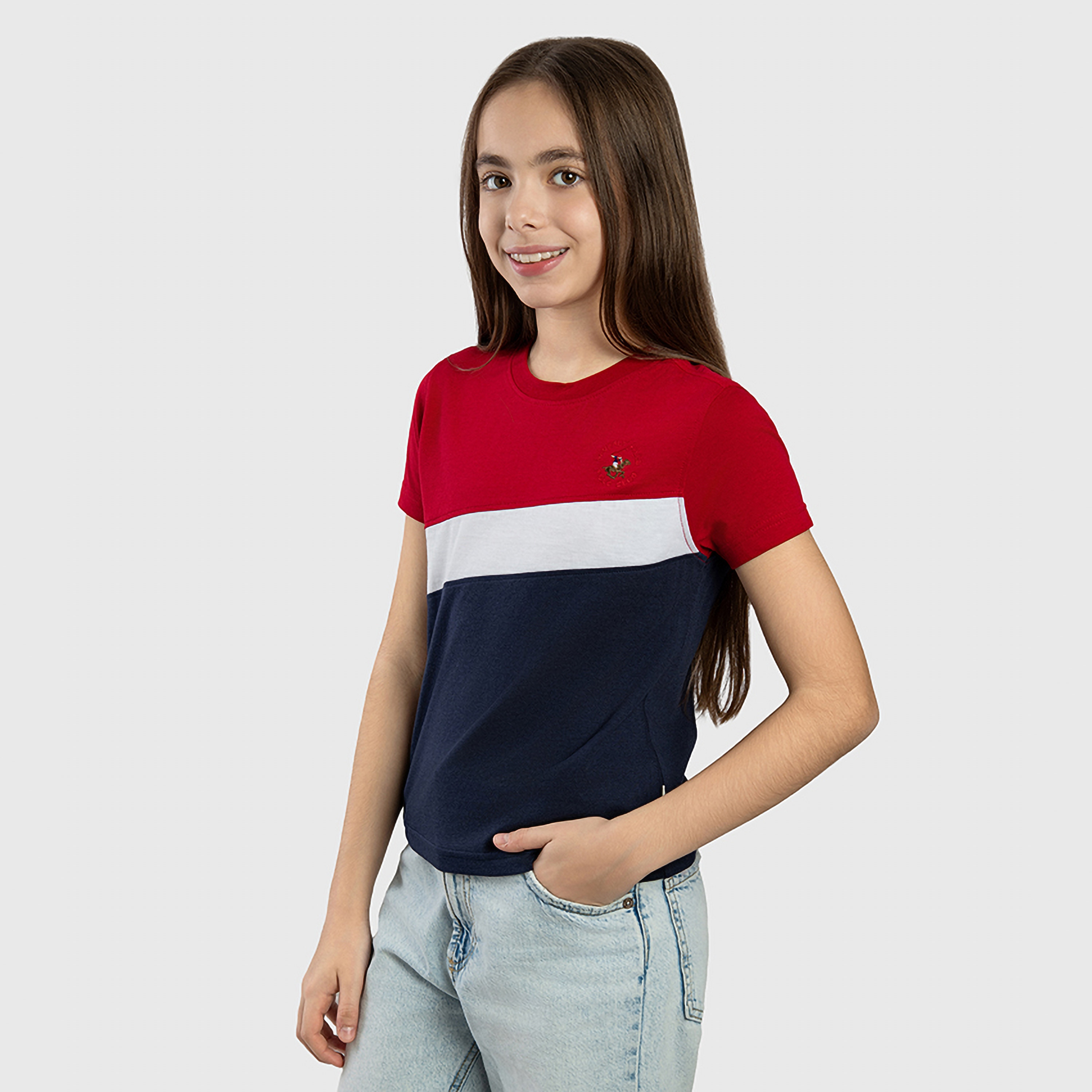 تي شيرت ملون باكمام قصيرة من بيفرلي هيلز بولو كلوب-girls-clothing-tshirts-image-3