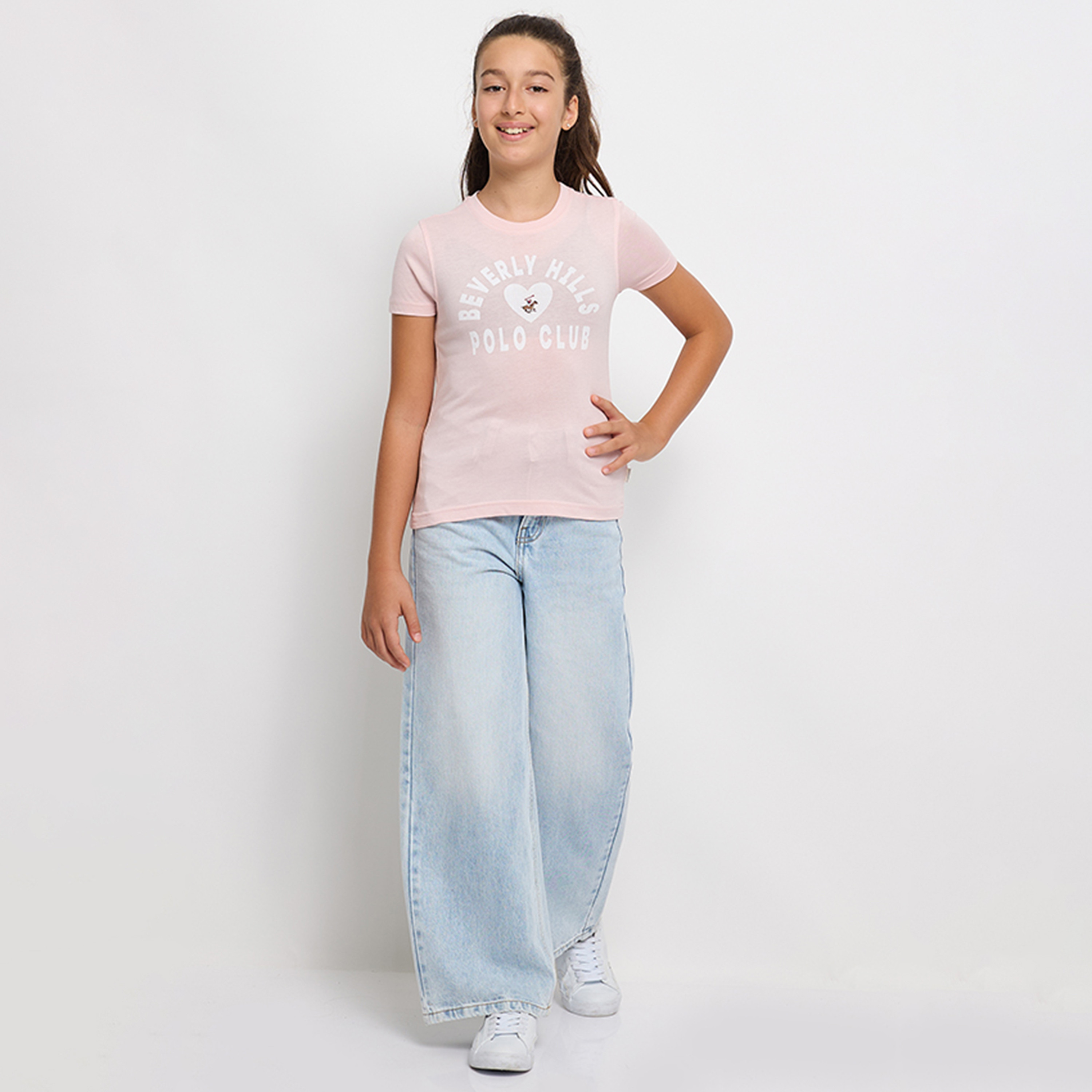 Beverly Hills Polo Club Cotton Printed Round Neck T-Shirt-girls-clothing-tshirts-image-2