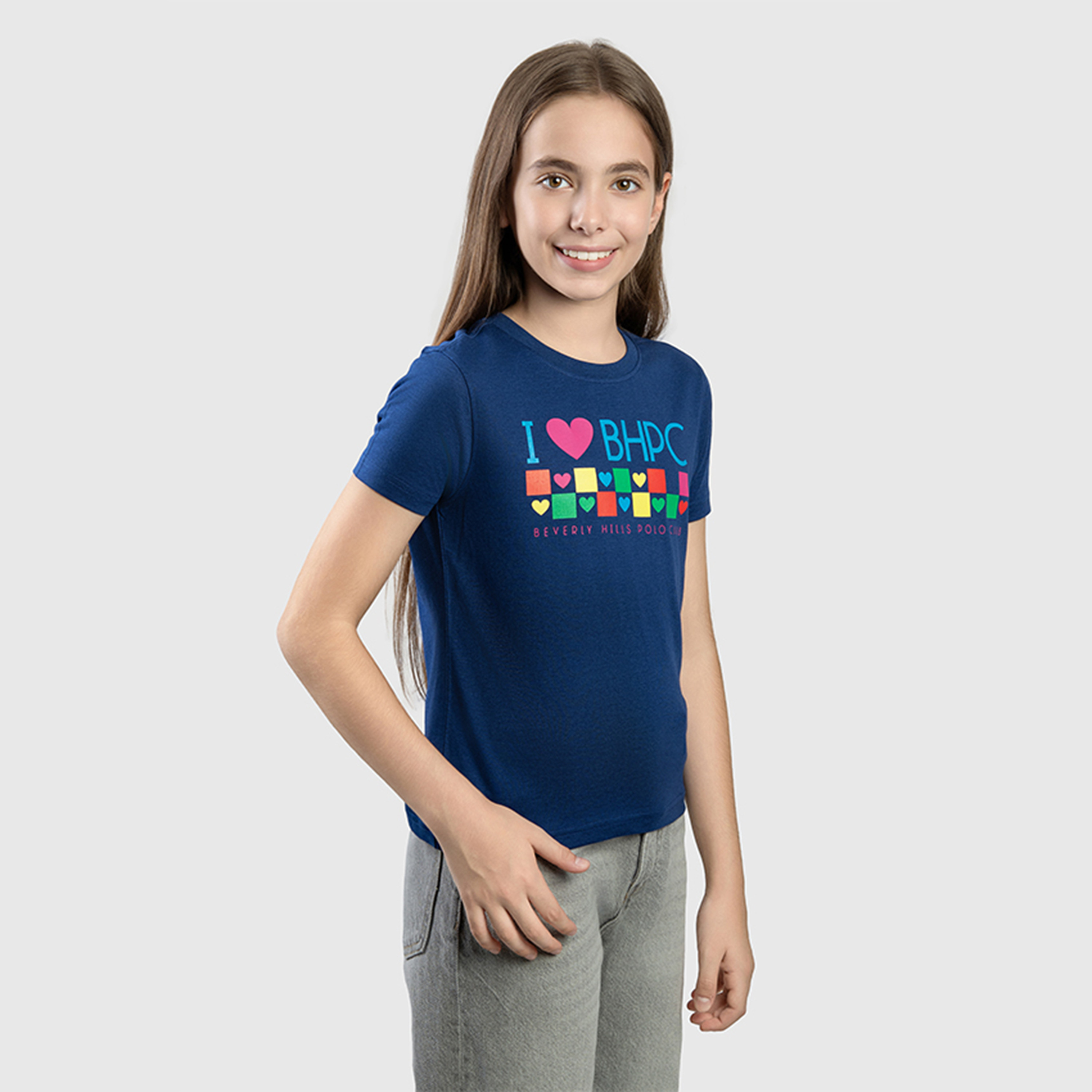 Beverly Hills Polo Club Cotton Printed Round Neck T-Shirt-girls-clothing-tshirts-image-3