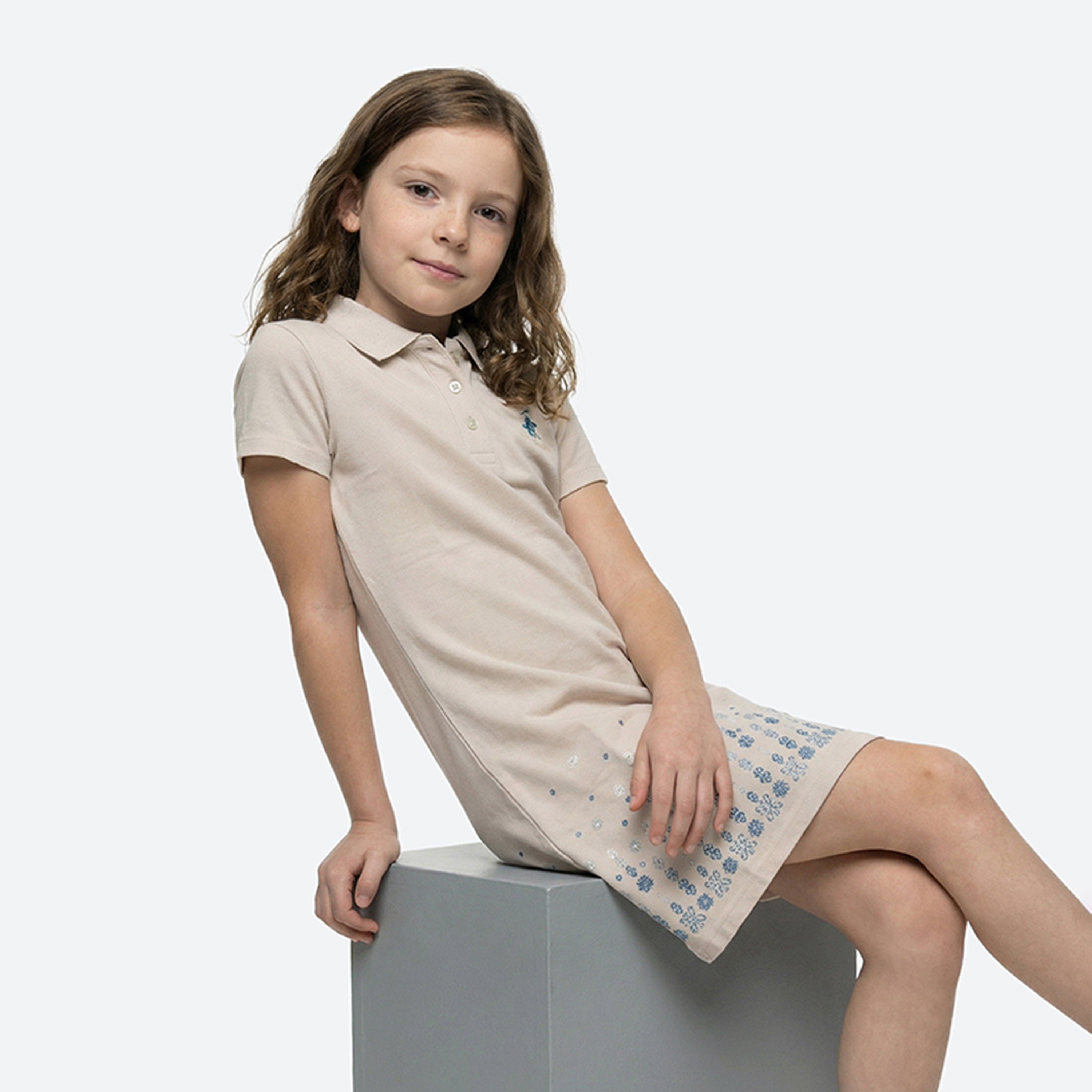 Beverly Hills Polo Club Short Sleeves Collared Printed Dress-girls-clothing-dressesandjumpsuits-image-4