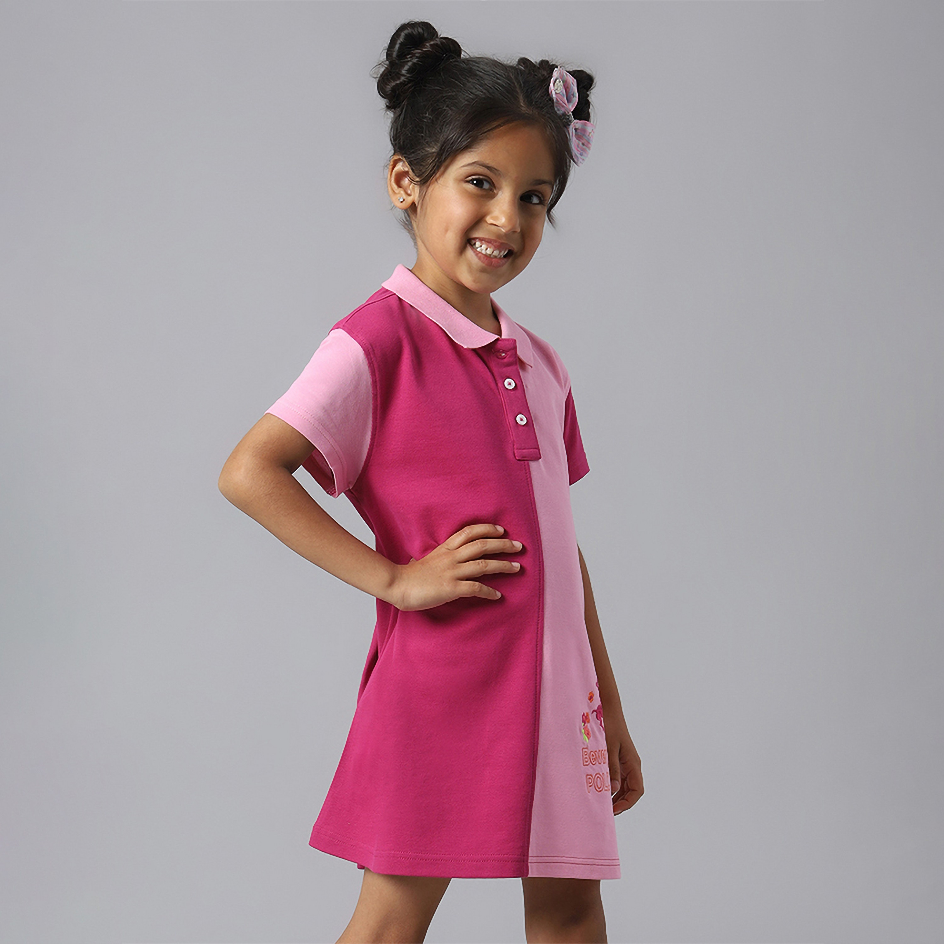 فستان ملون بأكمام قصيرة من بيفرلي هيلز بولو كلوب-girls-clothing-dressesandjumpsuits-image-3