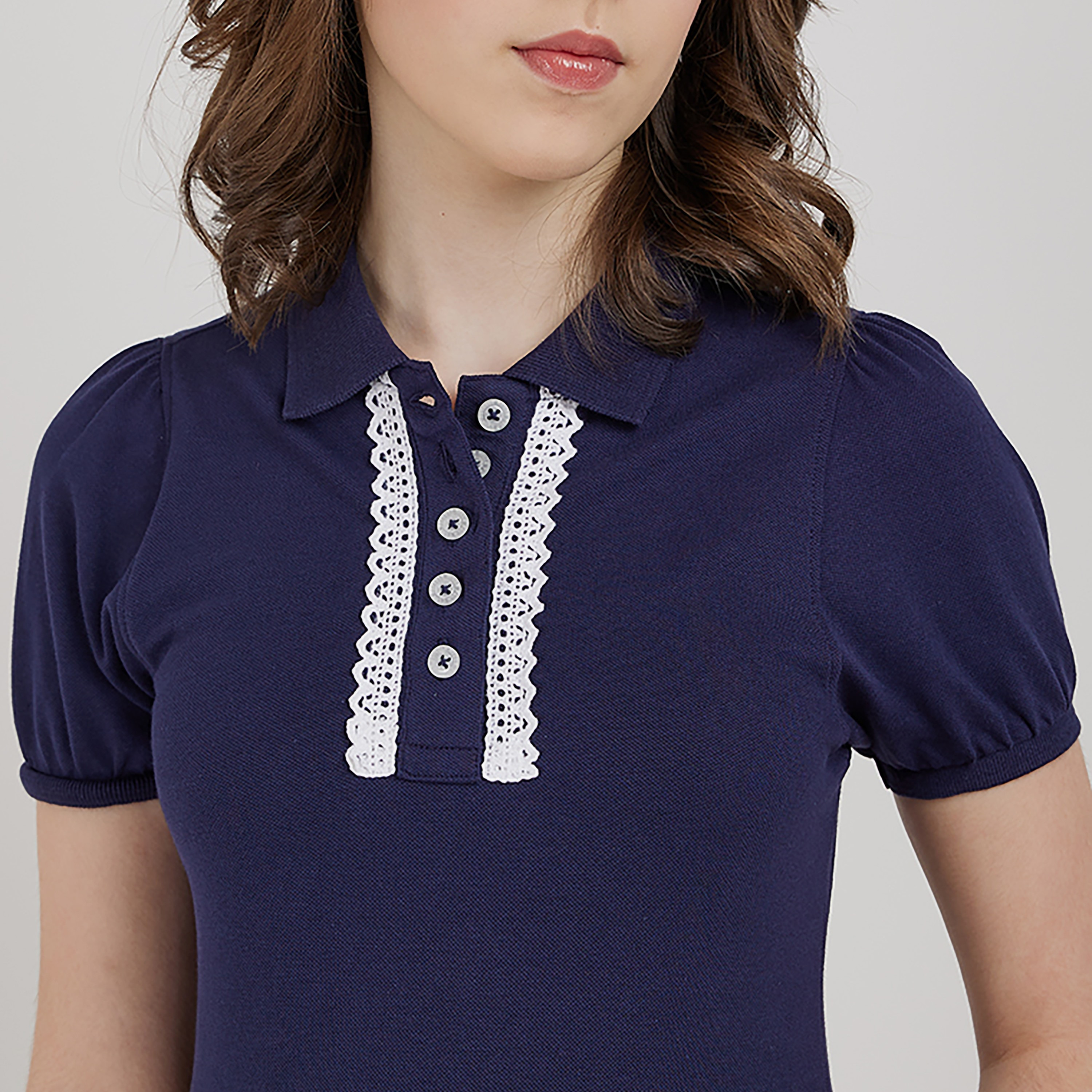 Beverly Hills Polo Club Cotton Solid Polo Neck T-Shirt-girls-clothing-tshirts-image-3