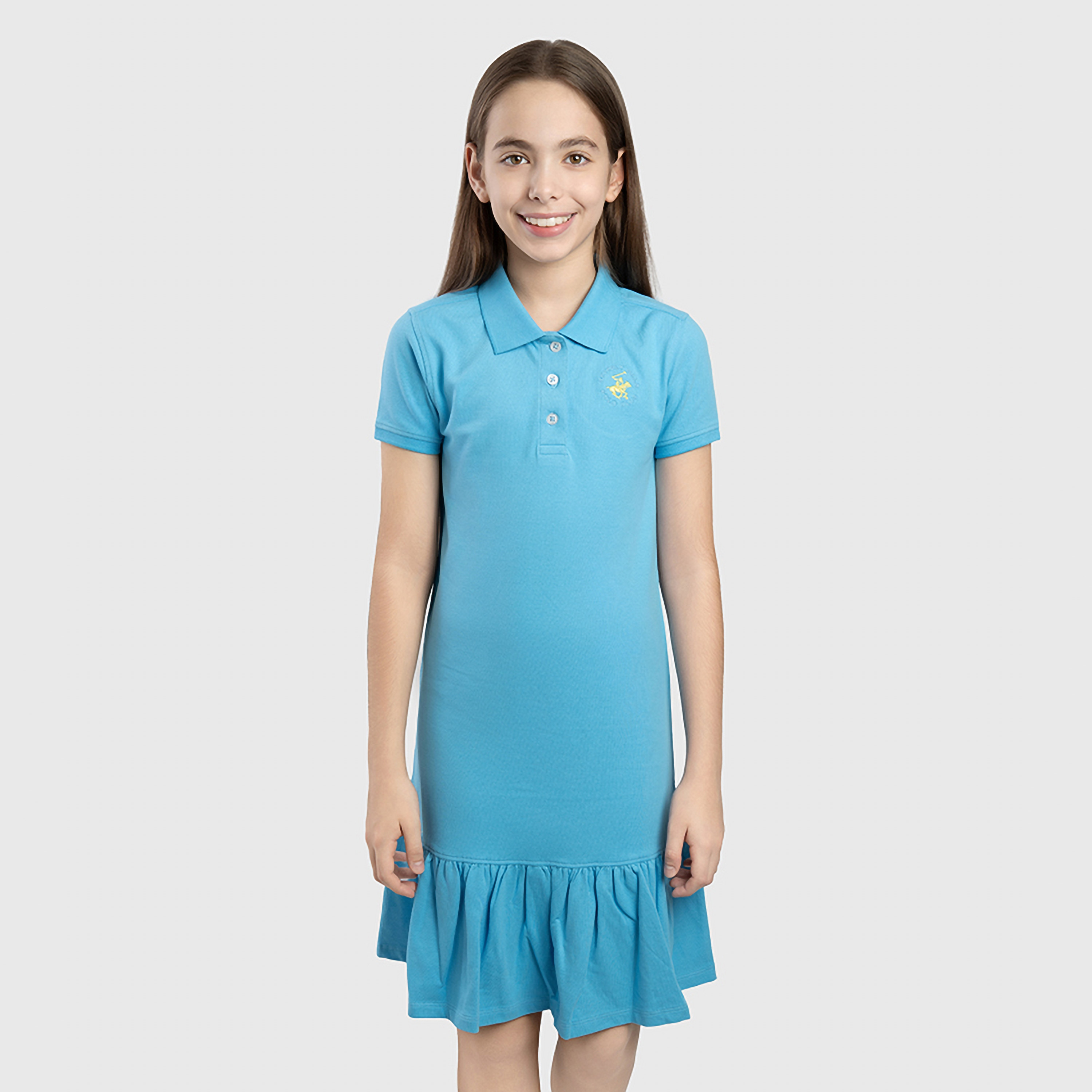 فستان سادة قصير الأكمام من بيفرلي هيلز بولو كلوب-girls-clothing-dressesandjumpsuits-image-1