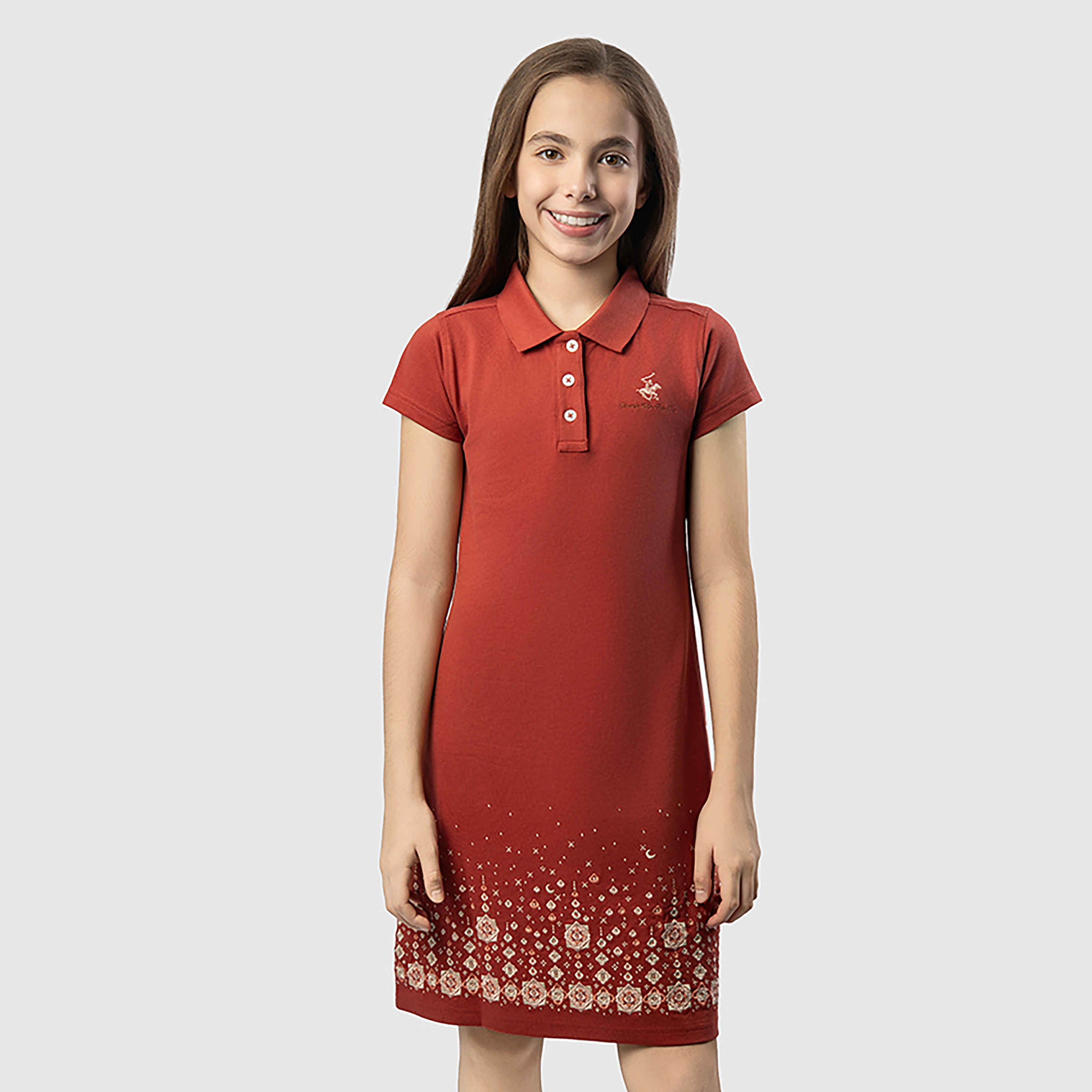 Beverly Hills Polo Club Printed Short Sleeves Dress-girls-clothing-dressesandjumpsuits-image-9