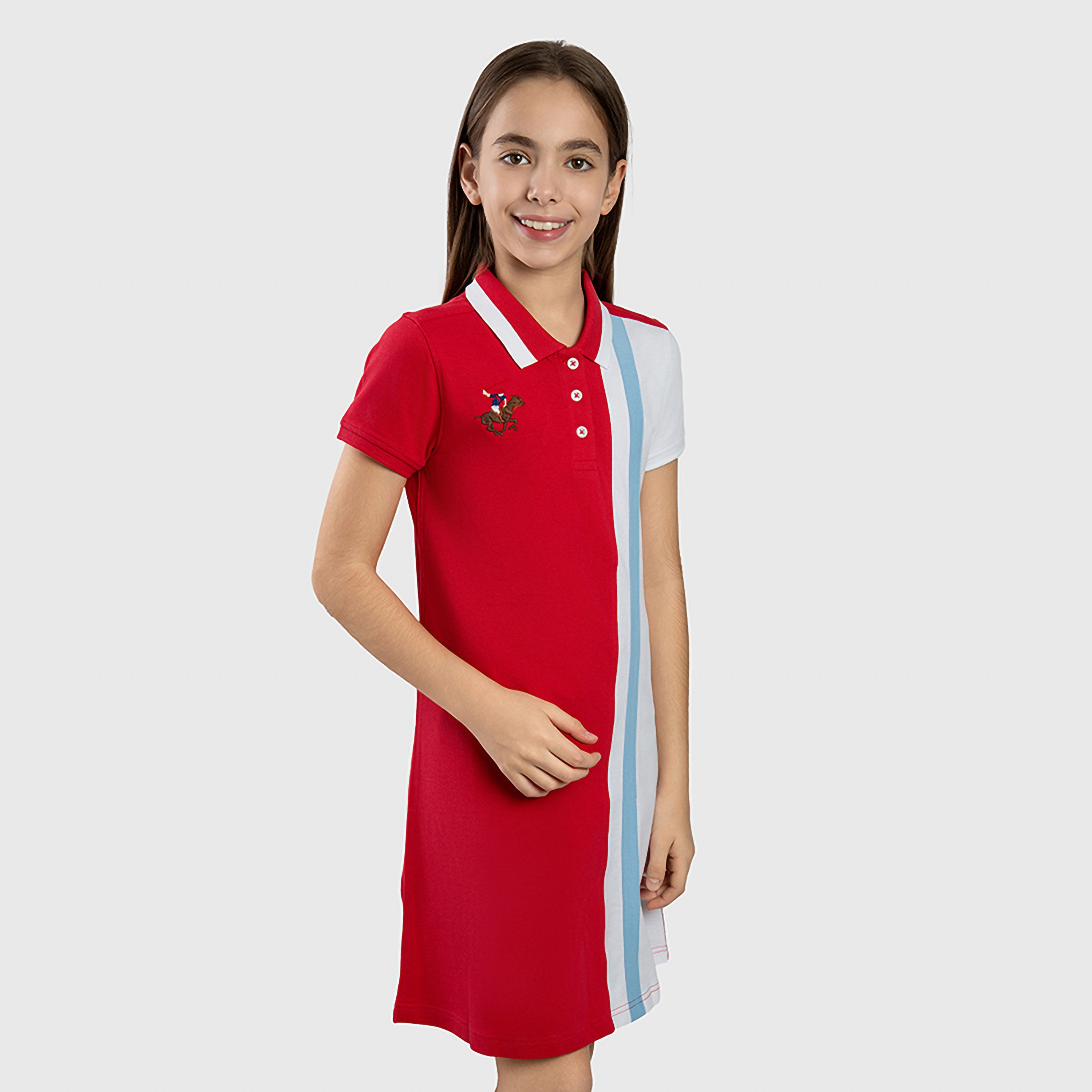 فستان ملون بأكمام قصيرة من بيفرلي هيلز بولو كلوب-girls-clothing-dressesandjumpsuits-image-2