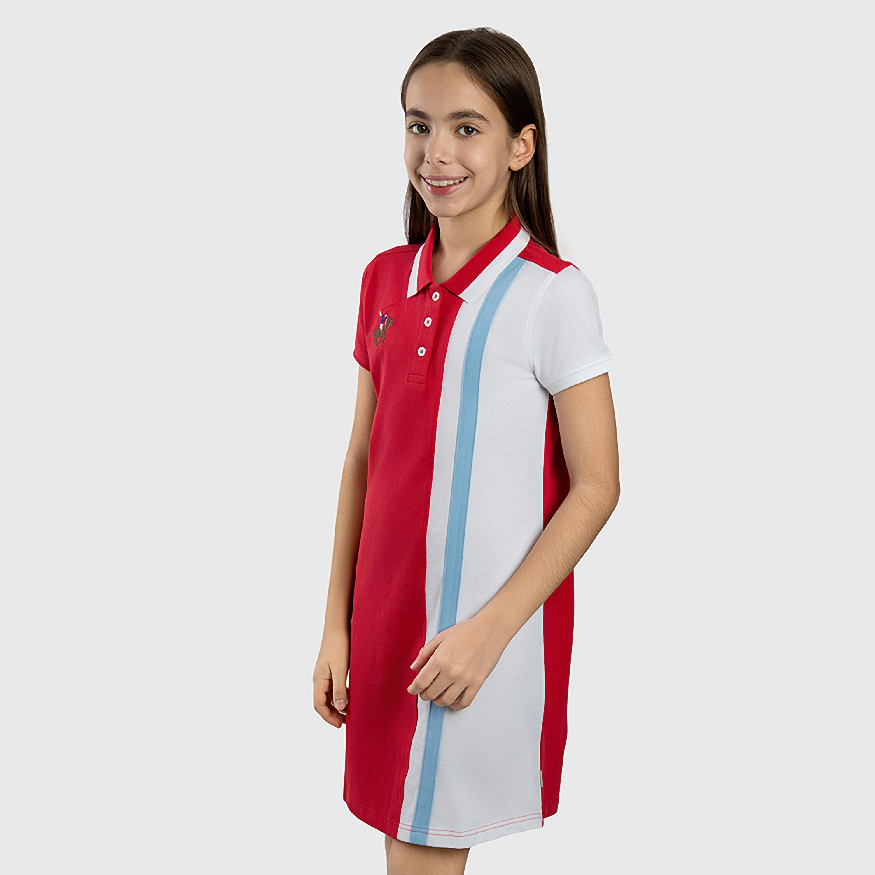 Beverly Hills Polo Club Colour Blocked Short Sleeves Dress-girls-clothing-dressesandjumpsuits-image-3
