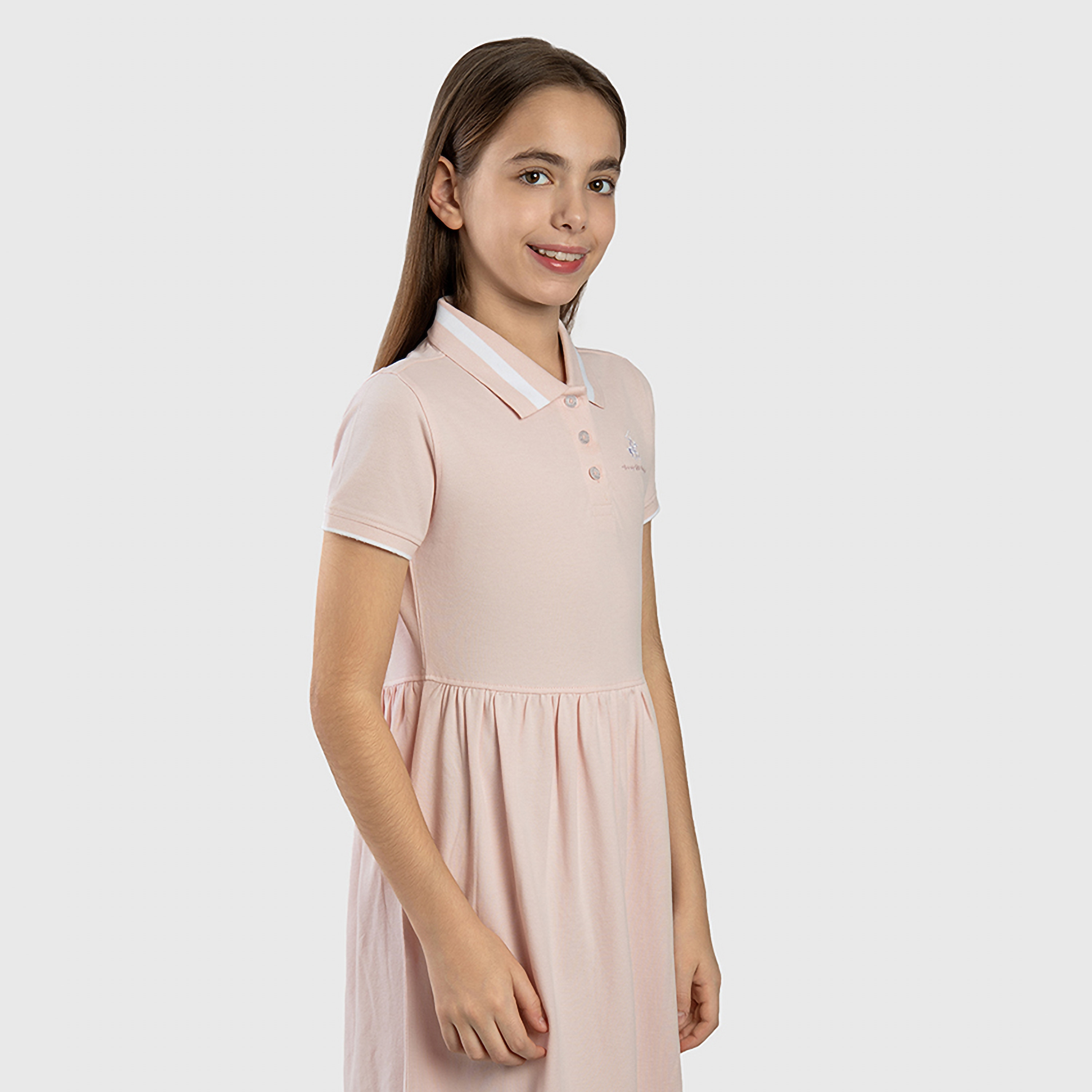 Beverly Hills Polo Club Solid Short Sleeves Dress-girls-clothing-dressesandjumpsuits-image-2