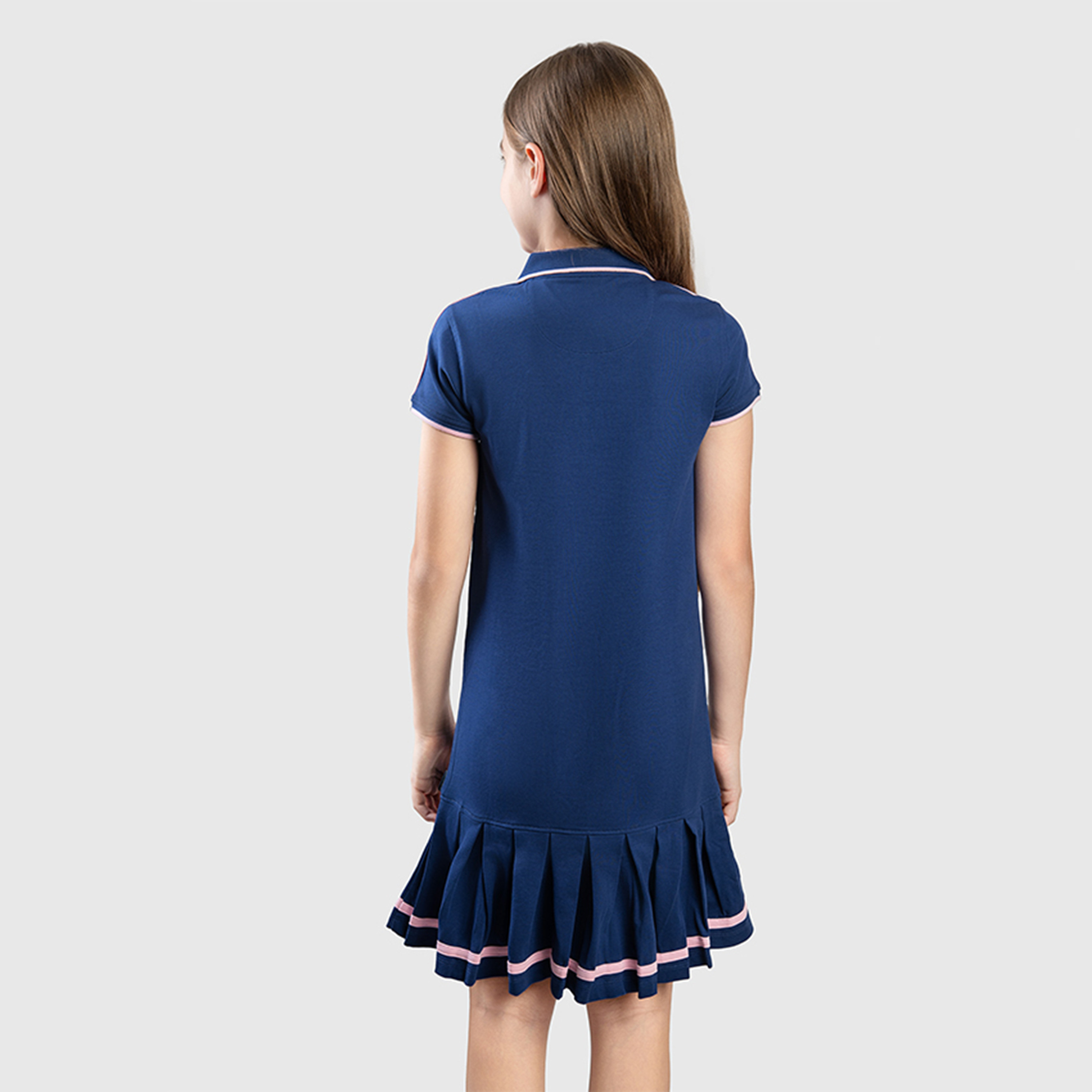Beverly Hills Polo Club Cotton Solid Mini Dress-girls-clothing-dressesandjumpsuits-image-4