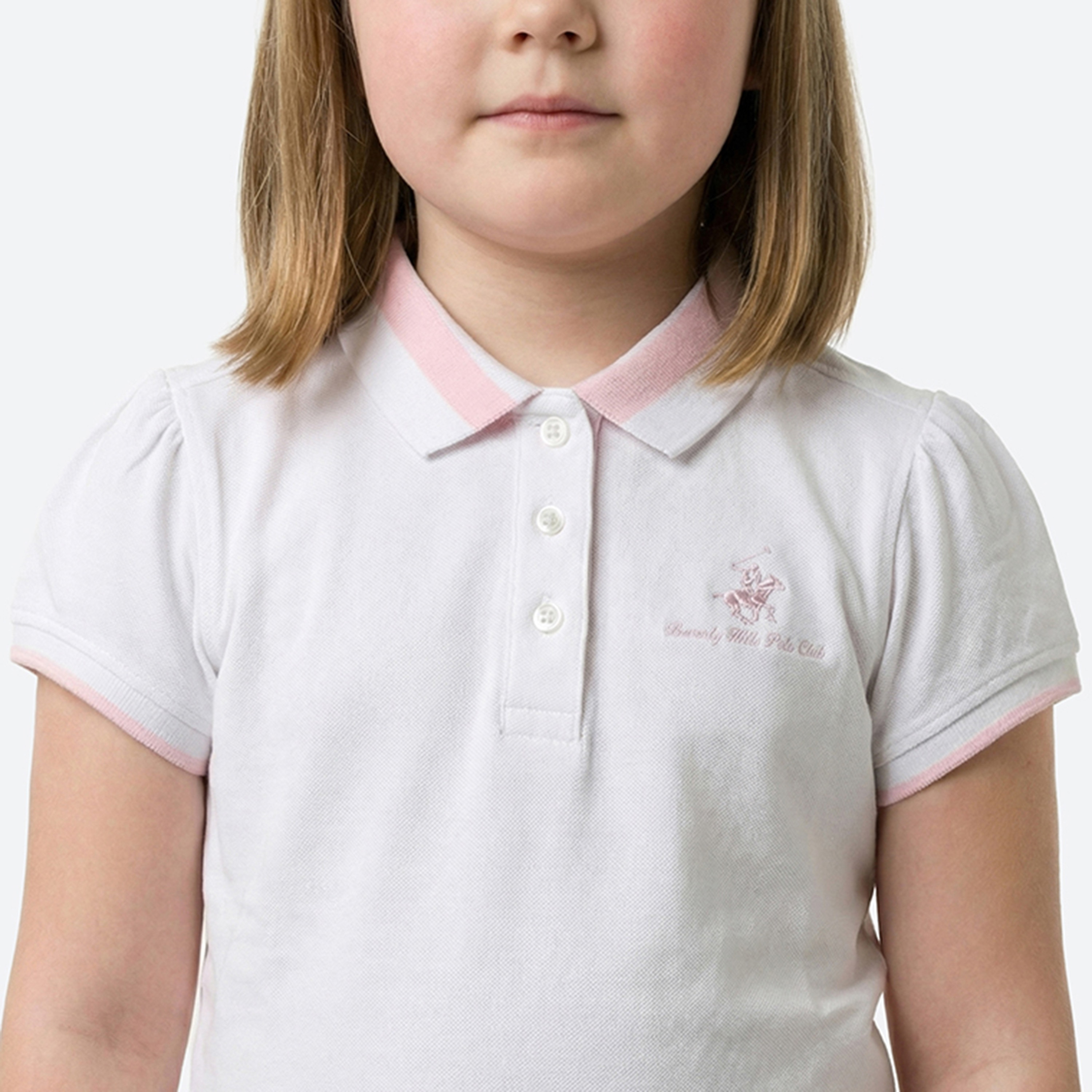 Beverly Hills Polo Club Solid Cotton Short Sleeves Collared Top-girls-clothing-blousesandshirts-image-5